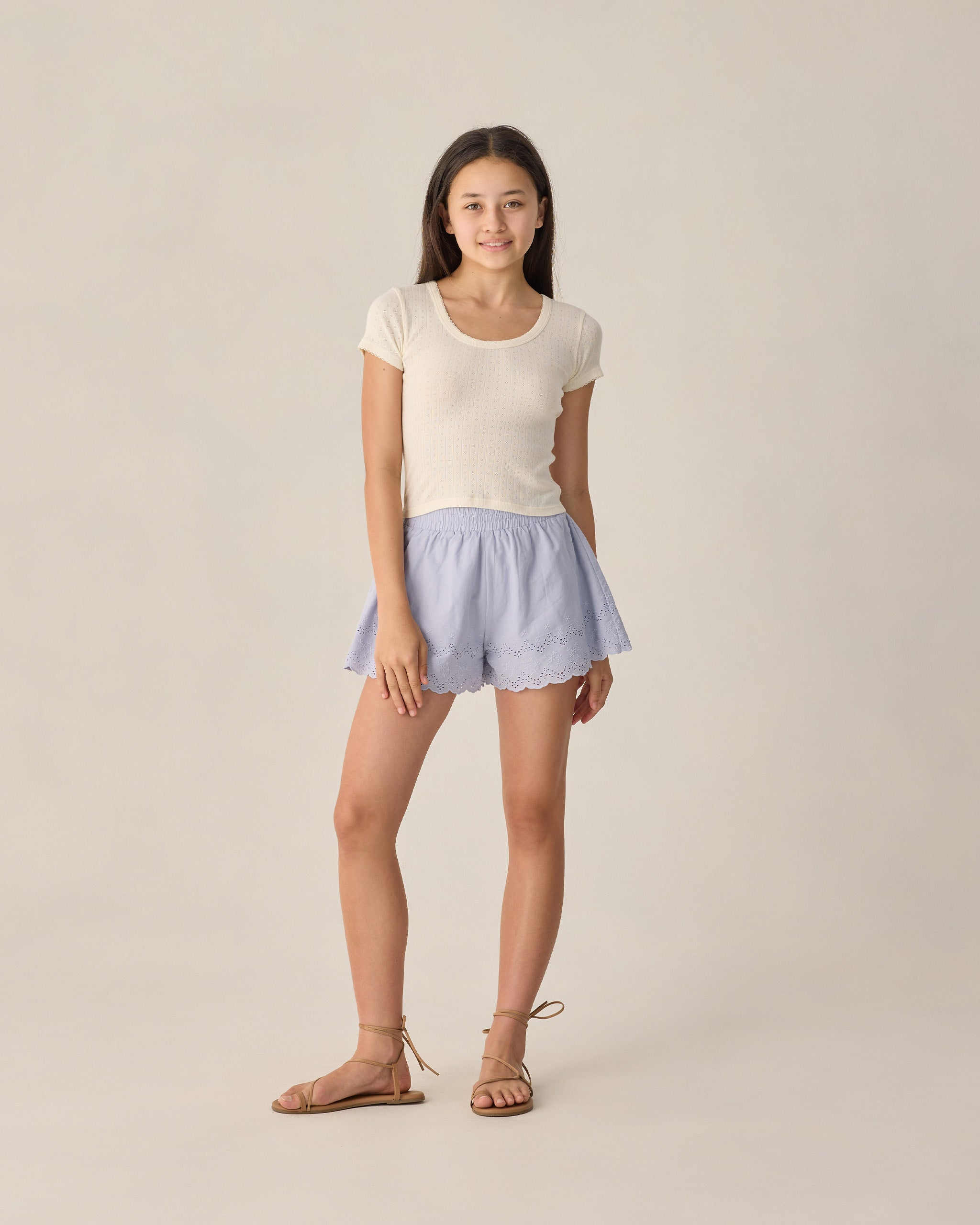 Teen Pointelle Jersey Ivory - Rylee + Cru | Kids Clothes | Trendy Baby Clothes | Modern Infant Outfits |