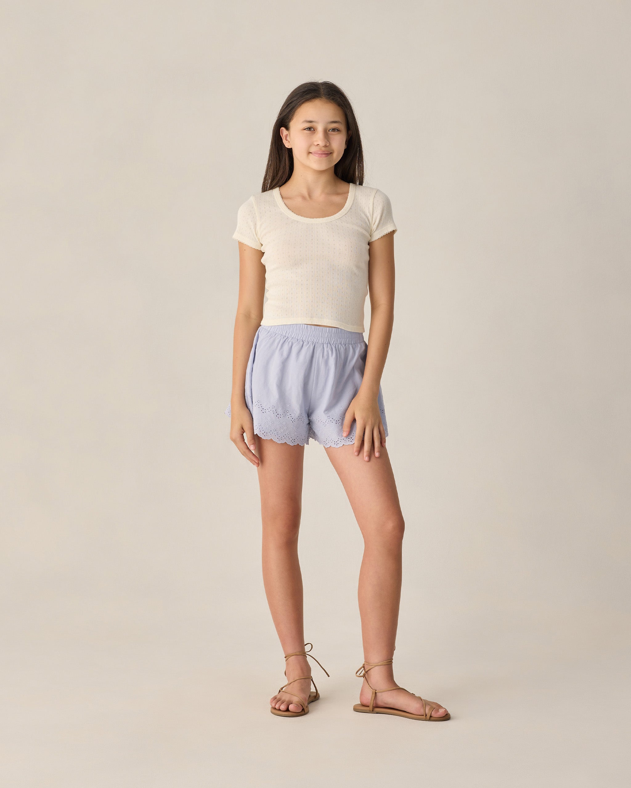 Teen Pointelle Jersey Ivory - Rylee + Cru | Kids Clothes | Trendy Baby Clothes | Modern Infant Outfits |