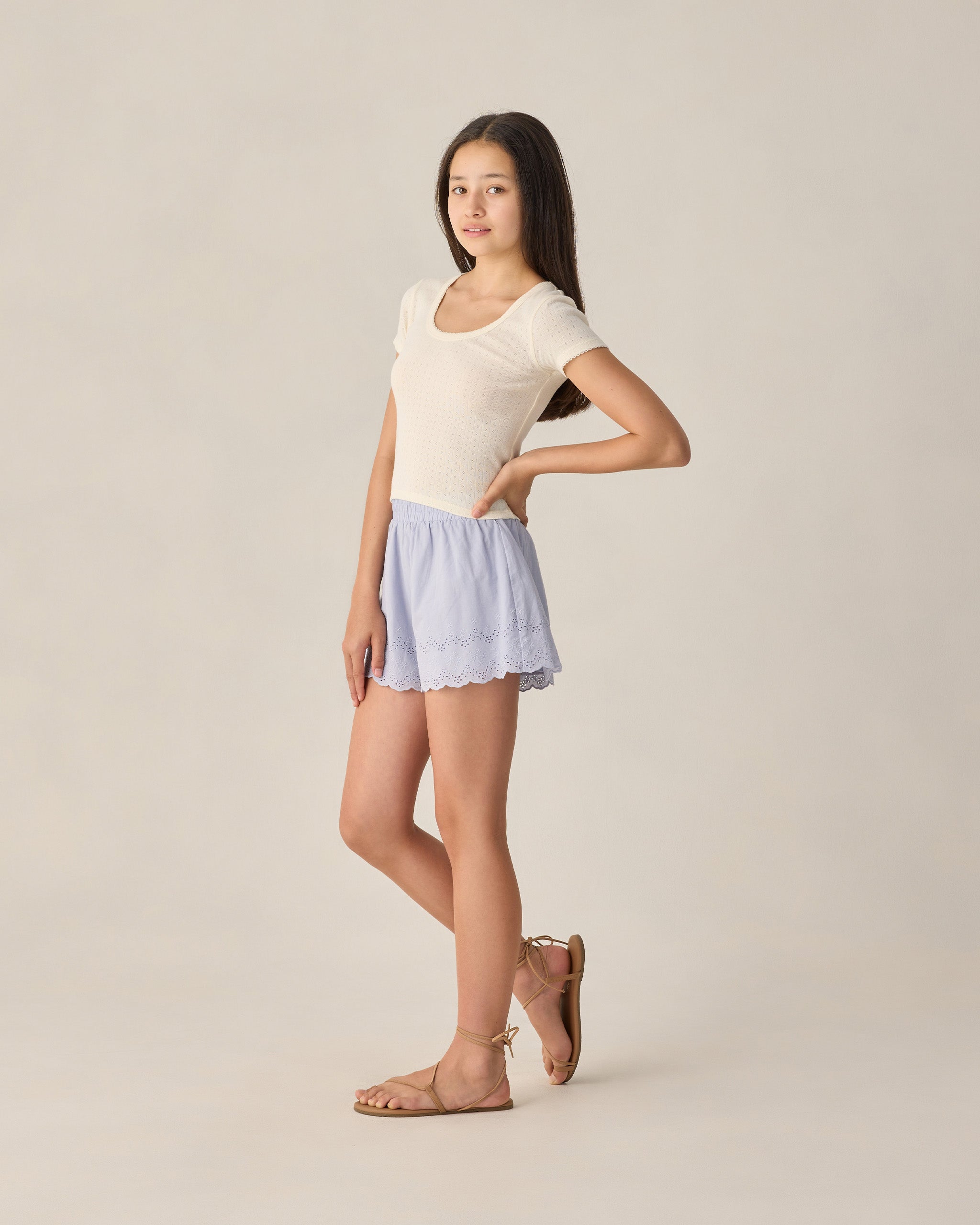 Teen Pointelle Jersey Ivory - Rylee + Cru | Kids Clothes | Trendy Baby Clothes | Modern Infant Outfits |
