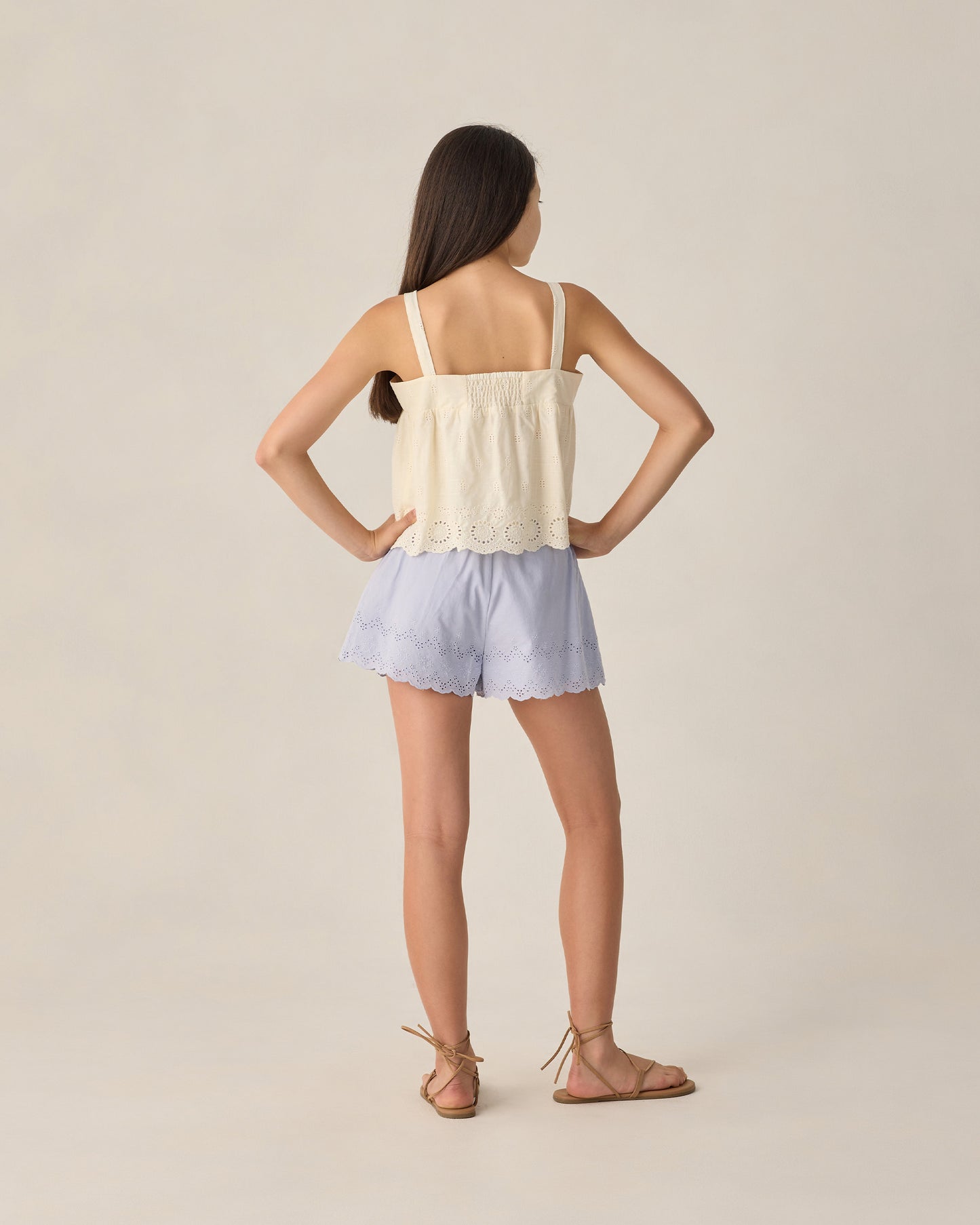 Teen Eyelet Swing Top Ivory - Rylee + Cru | Kids Clothes | Trendy Baby Clothes | Modern Infant Outfits |