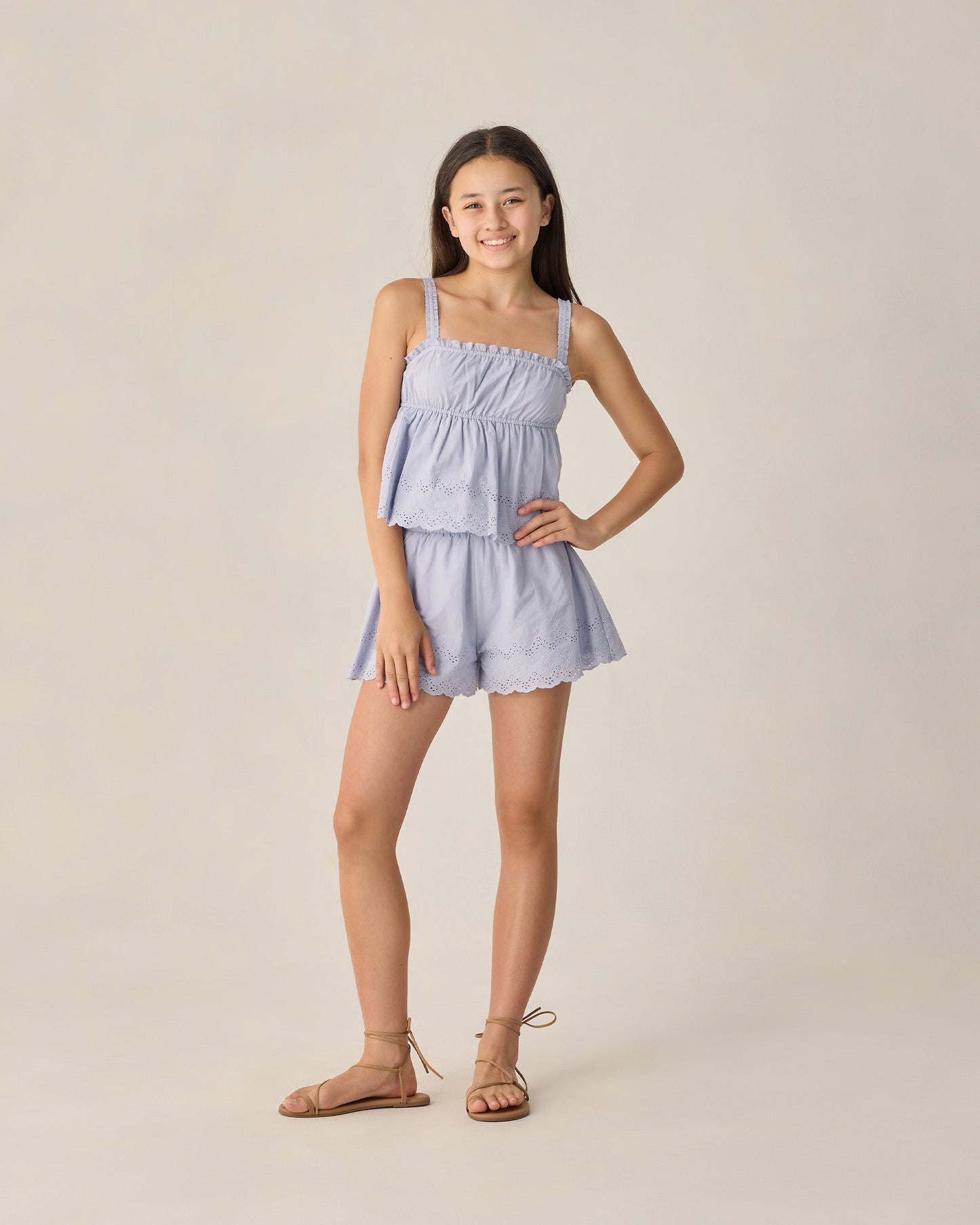 Teen Remi Shorts Periwinkle - Rylee + Cru | Kids Clothes | Trendy Baby Clothes | Modern Infant Outfits |
