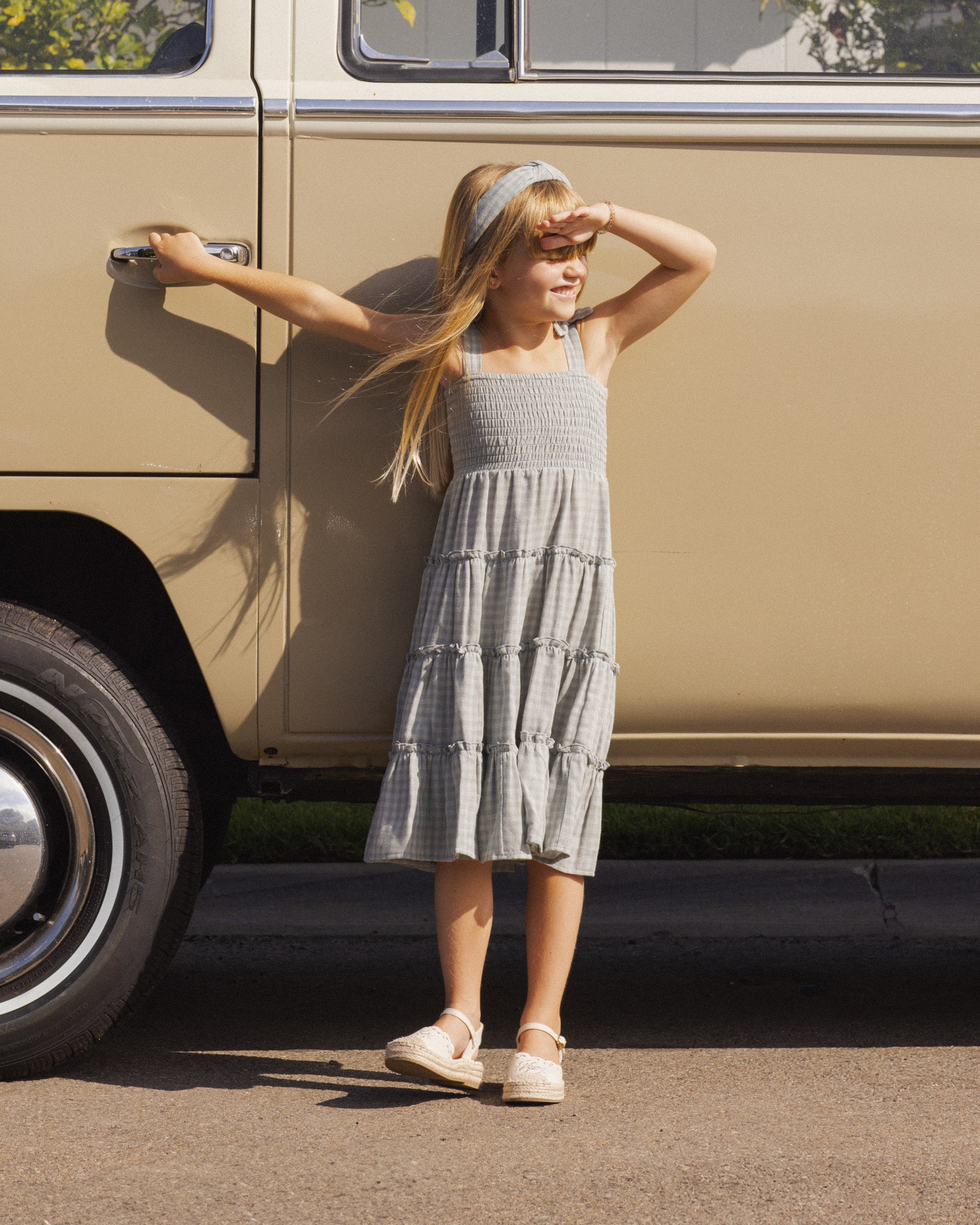 Taylor Dress Green Gingham – Rylee + Cru
