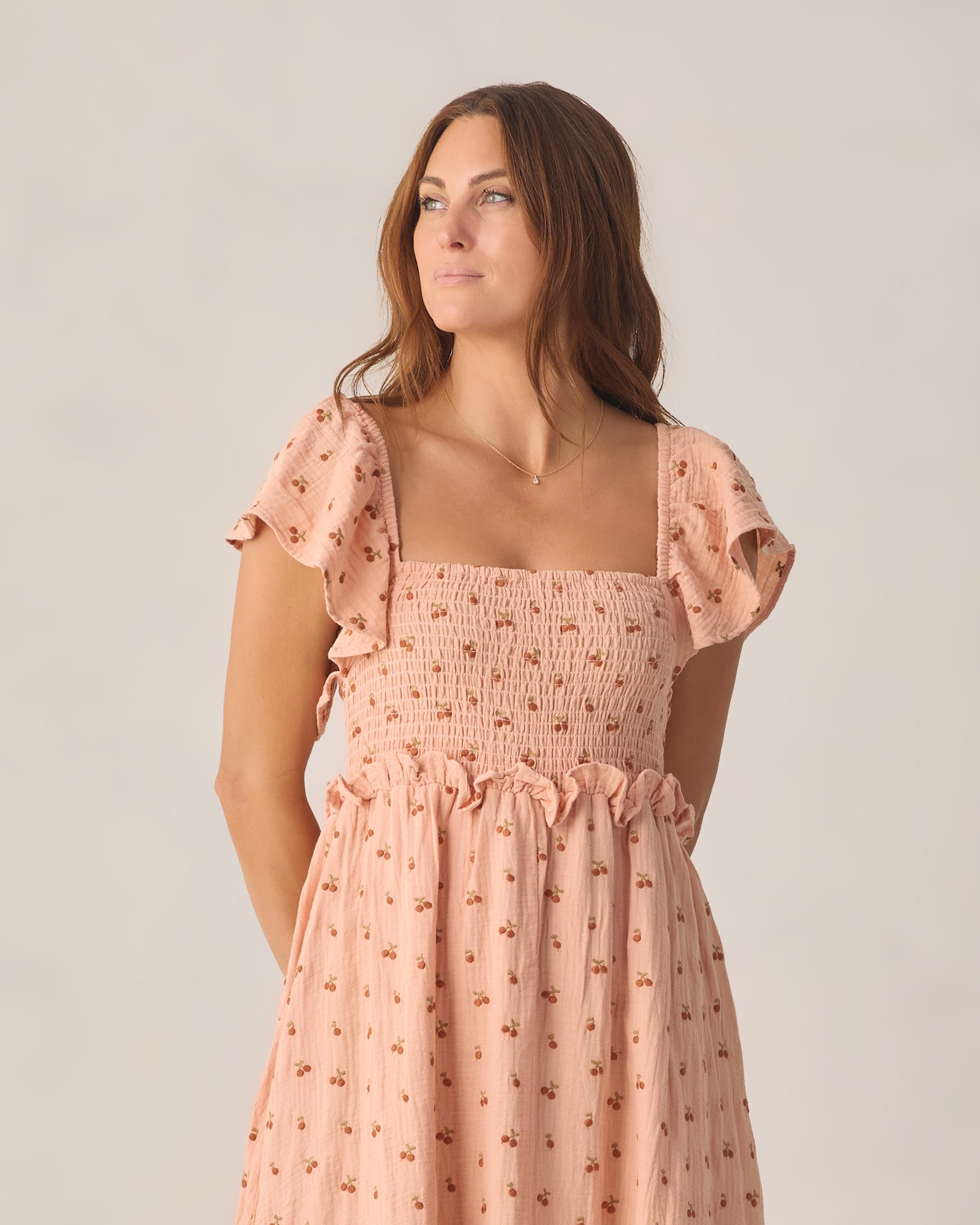 Women's Francesca Dress Cherry Embroidery - XS Women's Francesca Dress Cherry Embroidery - XS