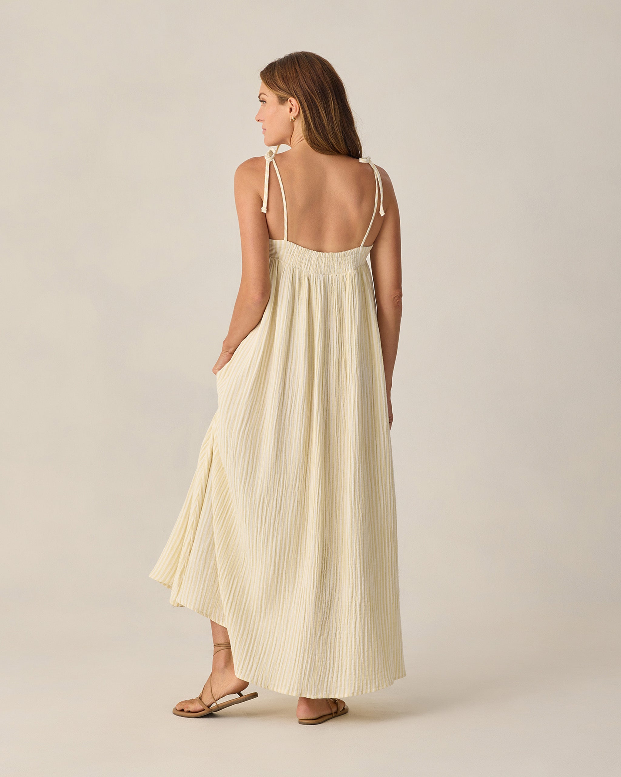 Women's Malea Dress Citron Stripe – Rylee + Cru