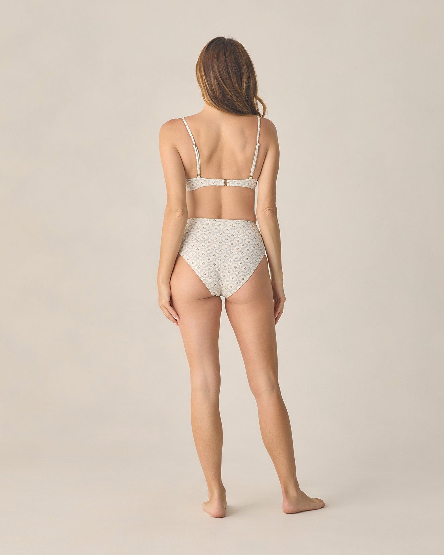 Women's Banded High Cut Bikini Bottom Green Fleur - Rylee + Cru | Kids Clothes | Trendy Baby Clothes | Modern Infant Outfits |