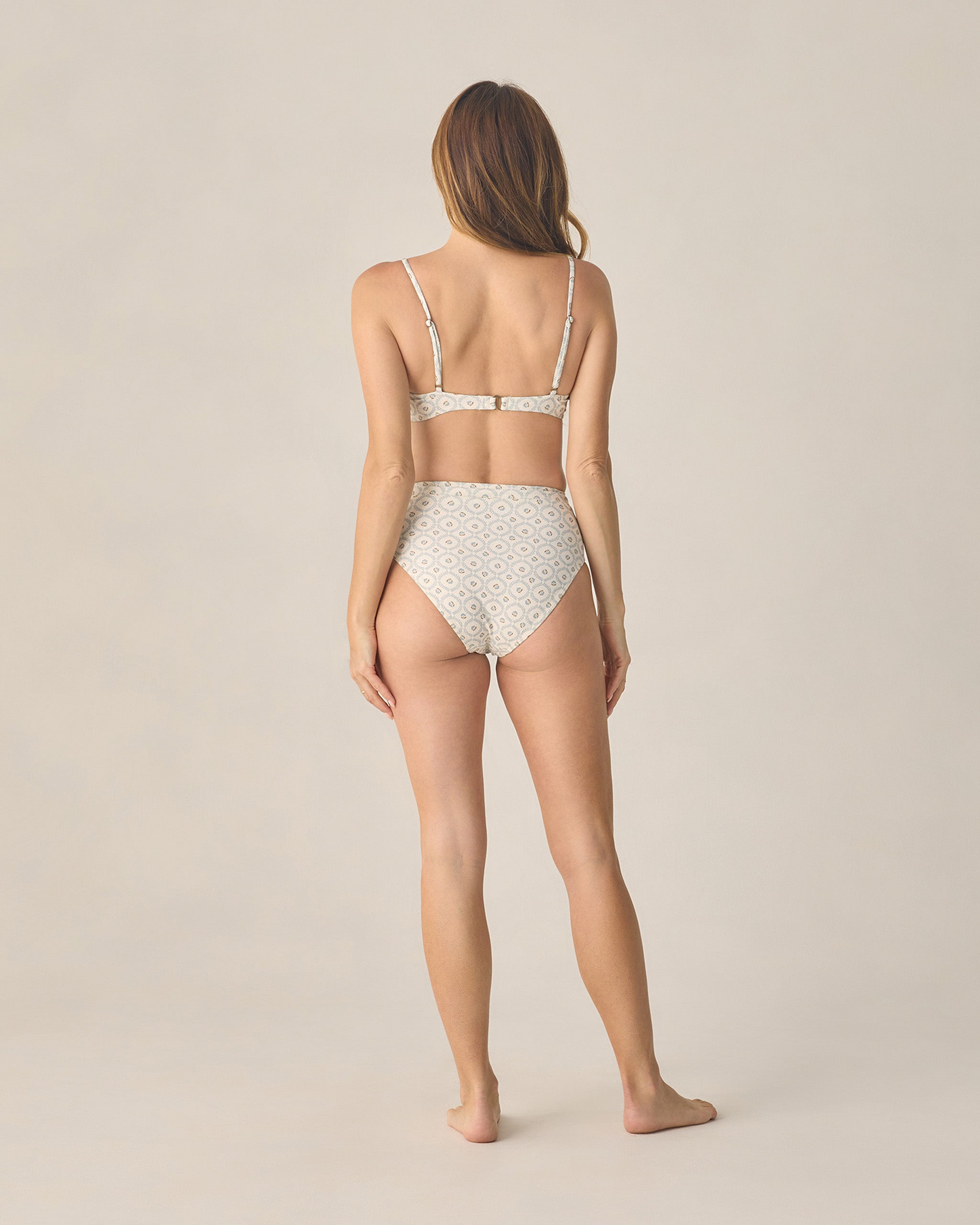 Women's Banded High Cut Bikini Bottom Green Fleur - Rylee + Cru | Kids Clothes | Trendy Baby Clothes | Modern Infant Outfits |