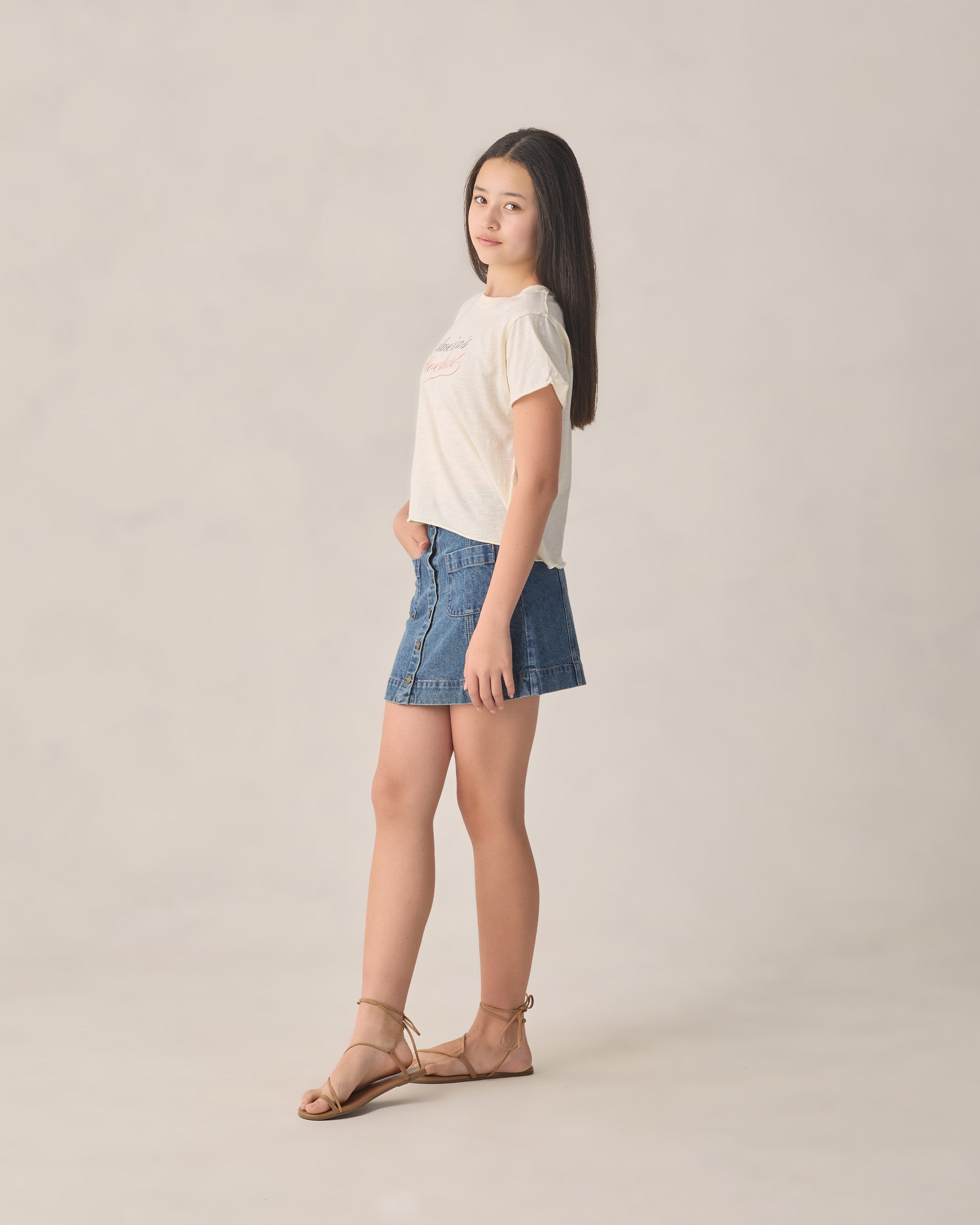 Teen Denver Mini Skirt Navy - Rylee + Cru | Kids Clothes | Trendy Baby Clothes | Modern Infant Outfits |