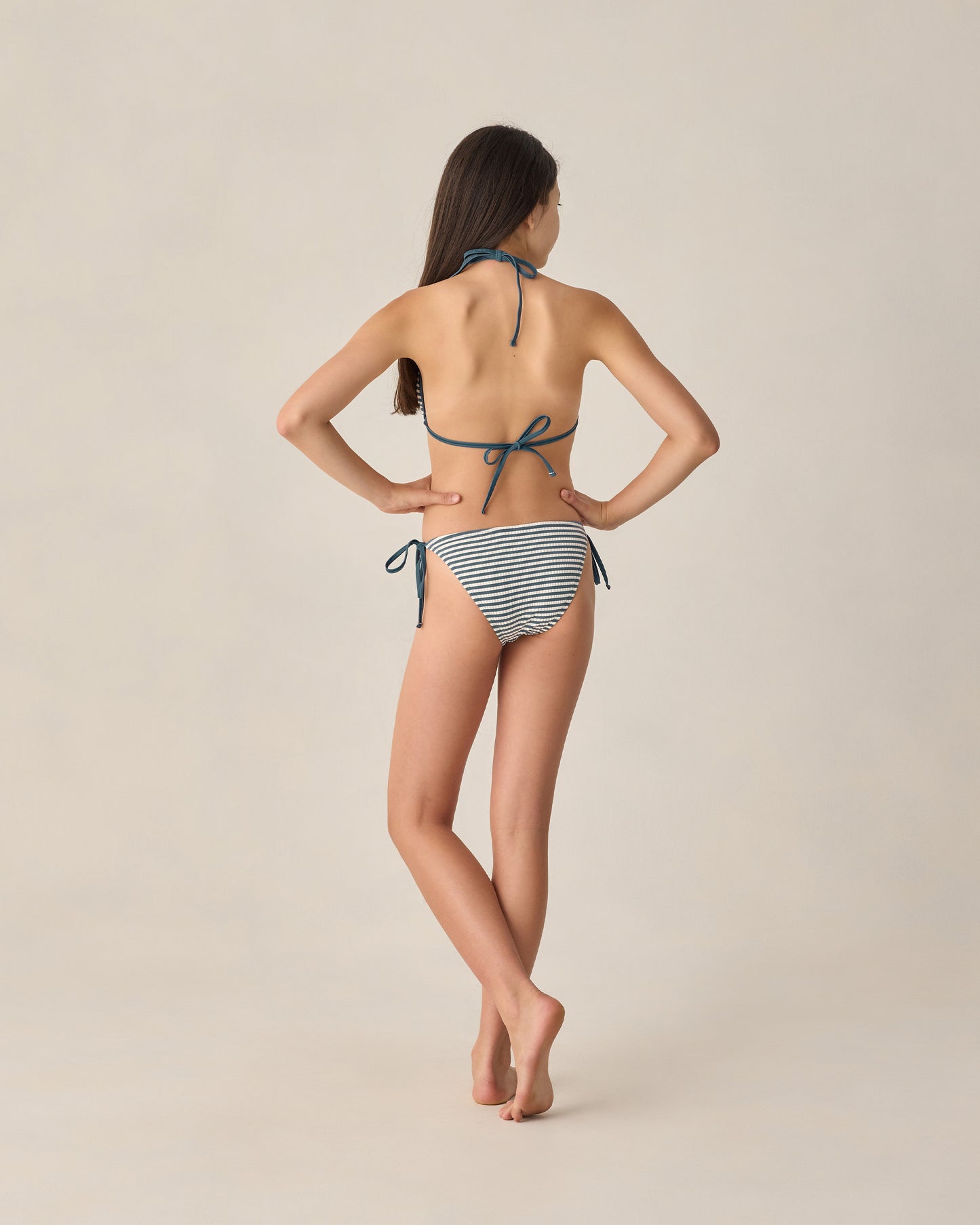 Teen Triangle Bikini Set Navy Stripe - Rylee + Cru | Kids Clothes | Trendy Baby Clothes | Modern Infant Outfits |