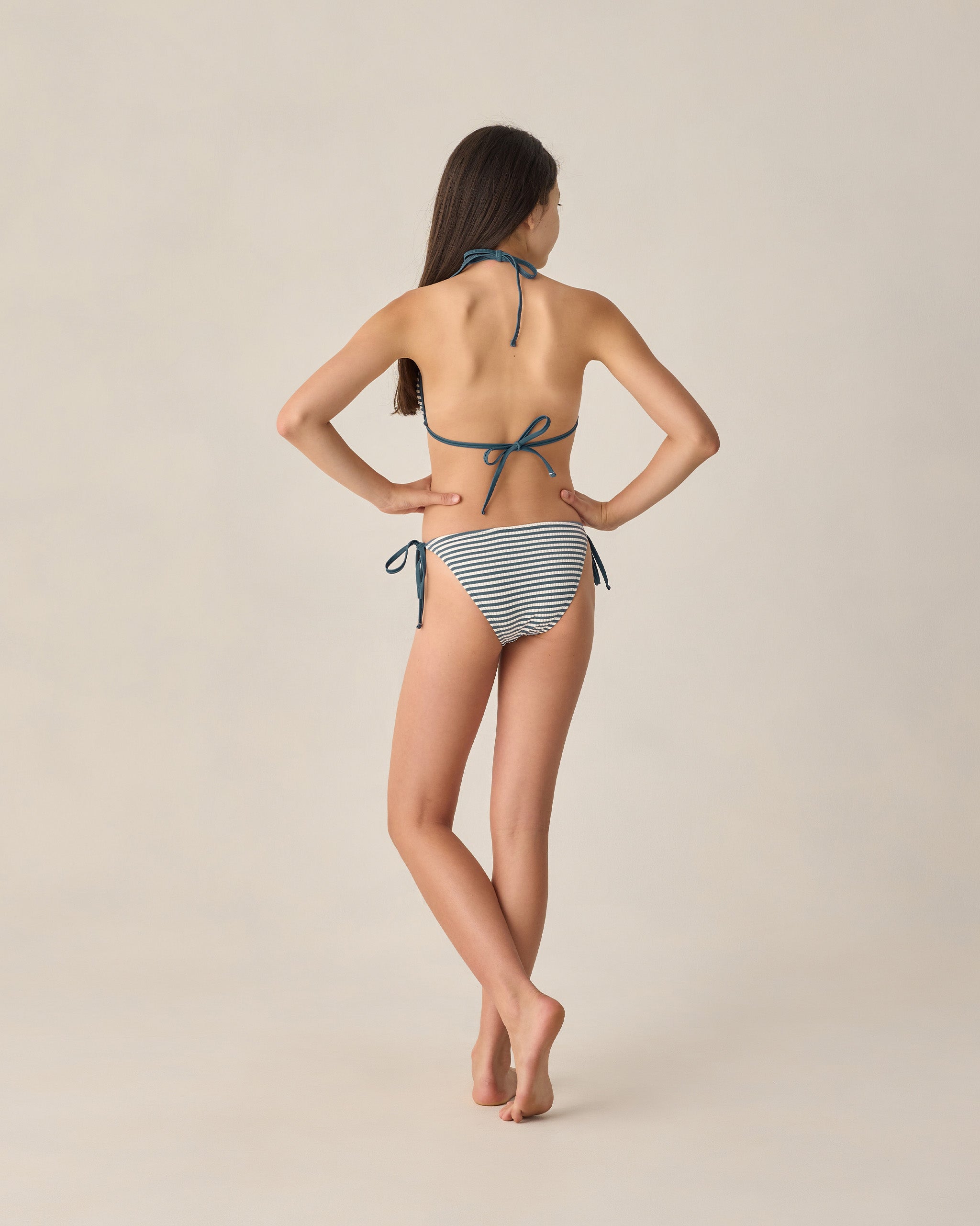 Teen Triangle Bikini Set Navy Stripe - Rylee + Cru | Kids Clothes | Trendy Baby Clothes | Modern Infant Outfits |