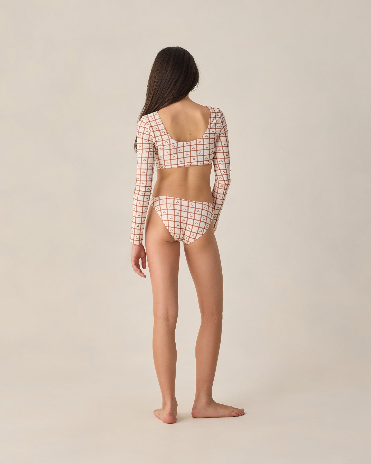 Teen Rashguard Bikini Set Cherry Check - Rylee + Cru | Kids Clothes | Trendy Baby Clothes | Modern Infant Outfits |