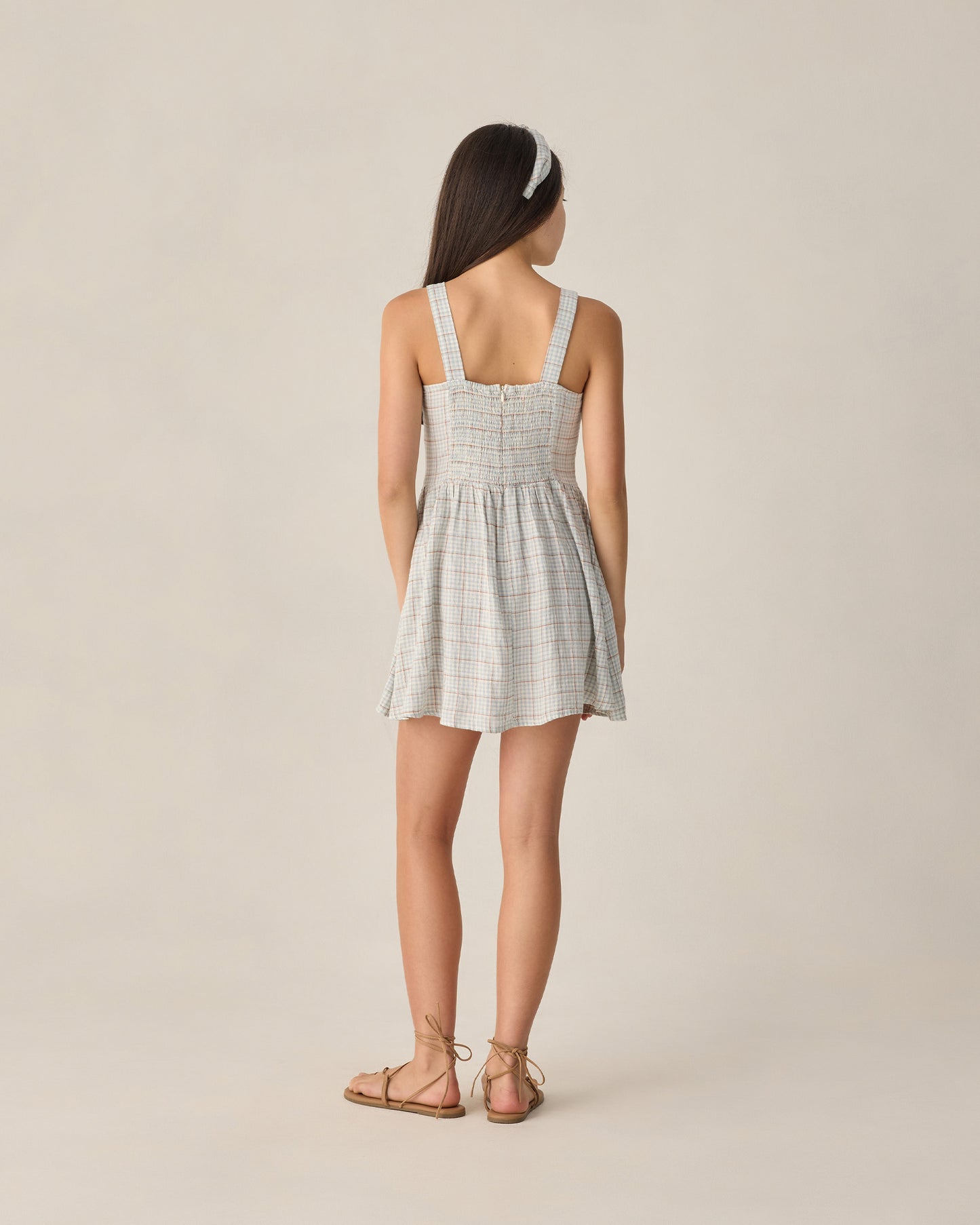 Teen Primrose Mini Dress Light Blue Plaid - Rylee + Cru | Kids Clothes | Trendy Baby Clothes | Modern Infant Outfits |