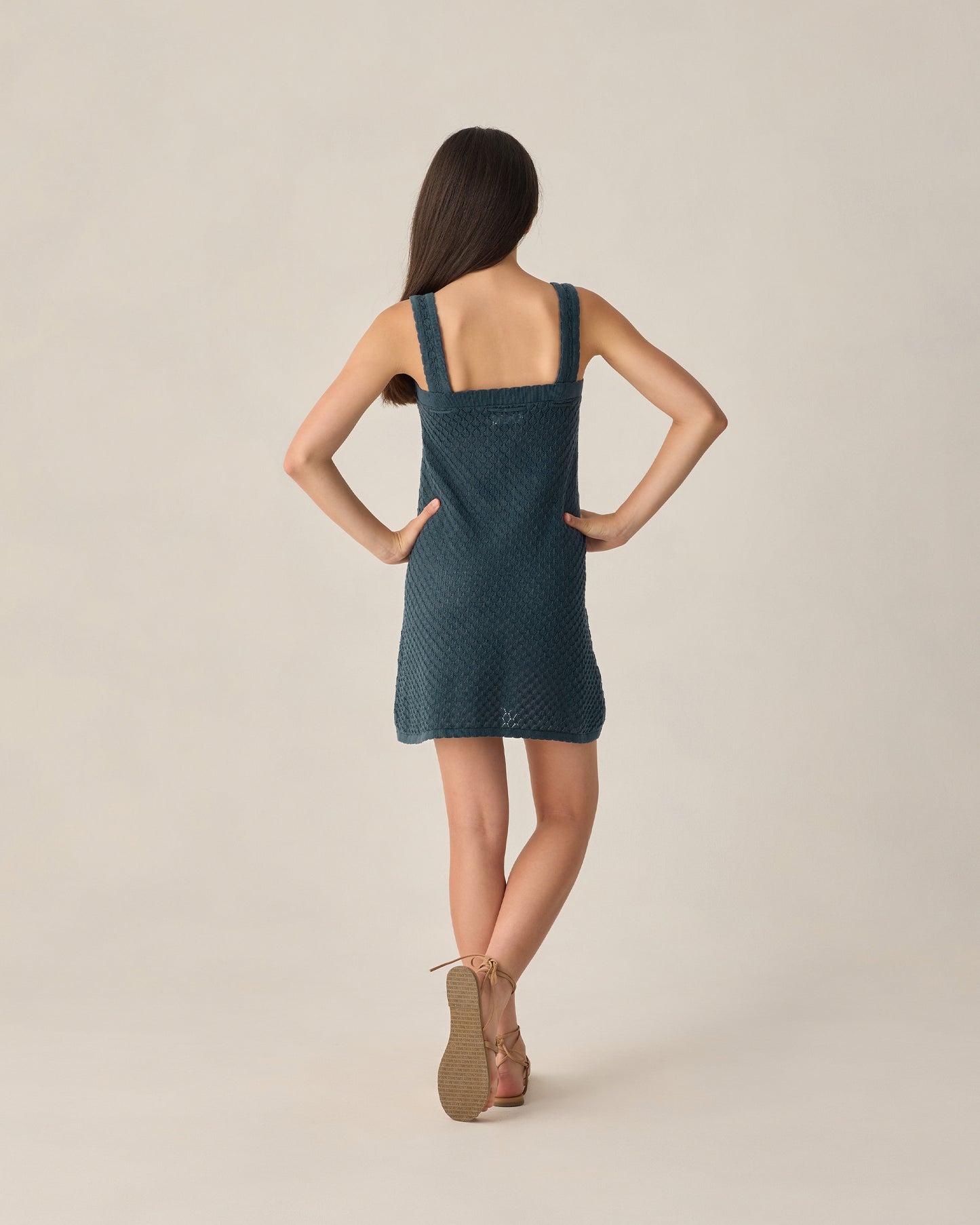 Teen Crochet Mini Dress Navy - Rylee + Cru | Kids Clothes | Trendy Baby Clothes | Modern Infant Outfits |