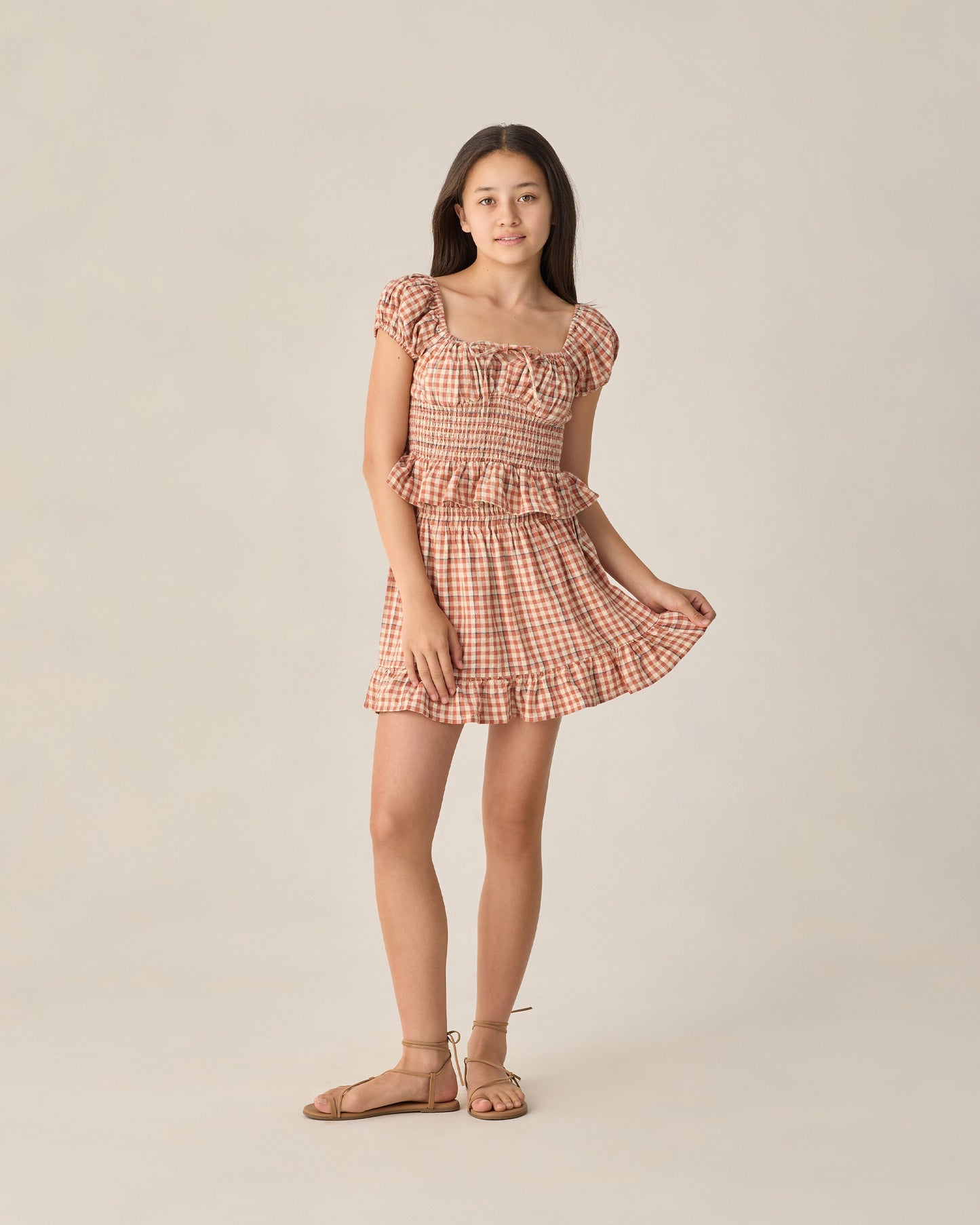 Teen Jess Mini Skirt Poppy Gingham - Rylee + Cru | Kids Clothes | Trendy Baby Clothes | Modern Infant Outfits |