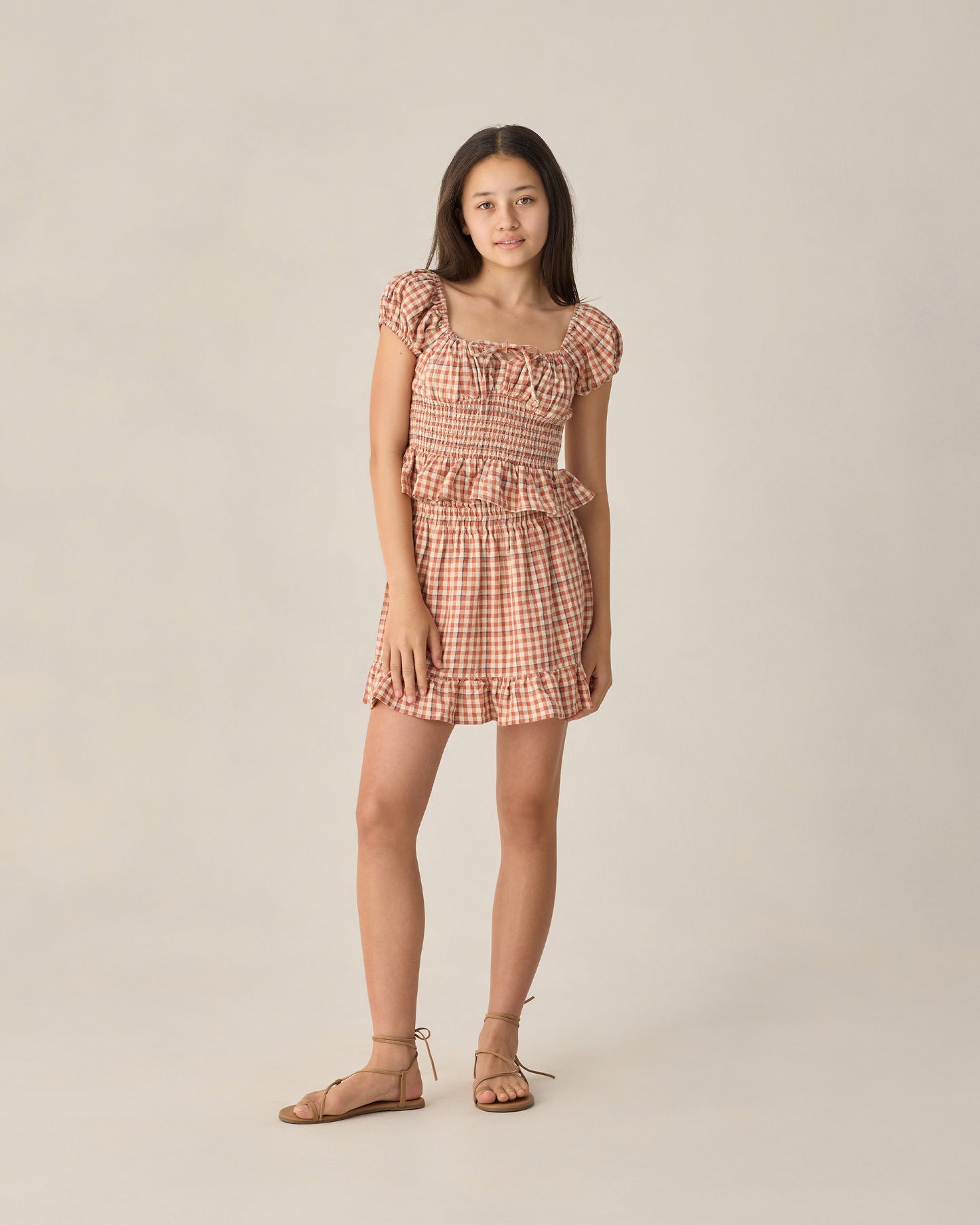Teen Alex Top Poppy Gingham - Rylee + Cru | Kids Clothes | Trendy Baby Clothes | Modern Infant Outfits |