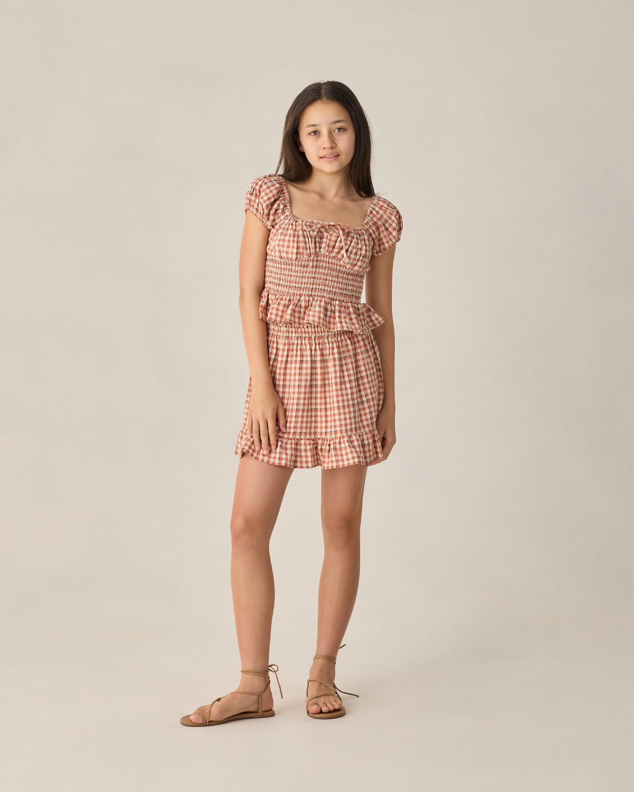 Teen Alex Top Poppy Gingham - Rylee + Cru | Kids Clothes | Trendy Baby Clothes | Modern Infant Outfits |