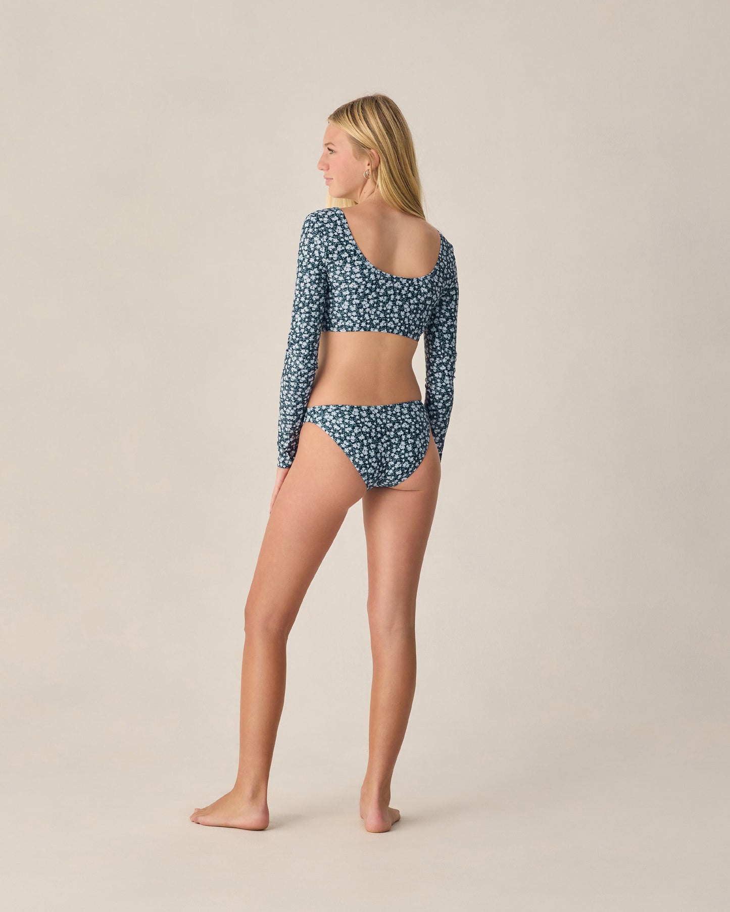 Teen Rashguard Bikini Set Navy Floral - Rylee + Cru | Kids Clothes | Trendy Baby Clothes | Modern Infant Outfits |