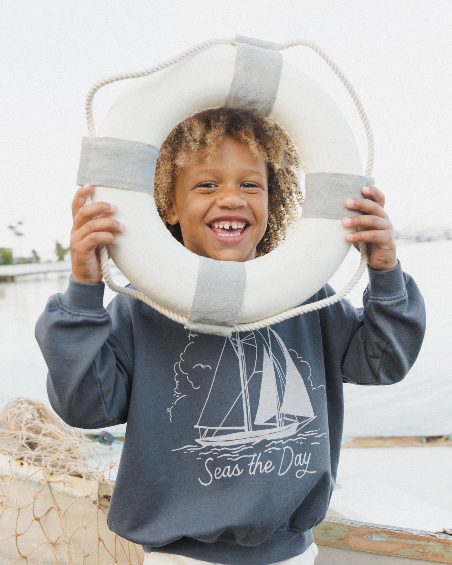 Sweatshirt Seas The Day - Rylee + Cru | Kids Clothes | Trendy Baby Clothes | Modern Infant Outfits |