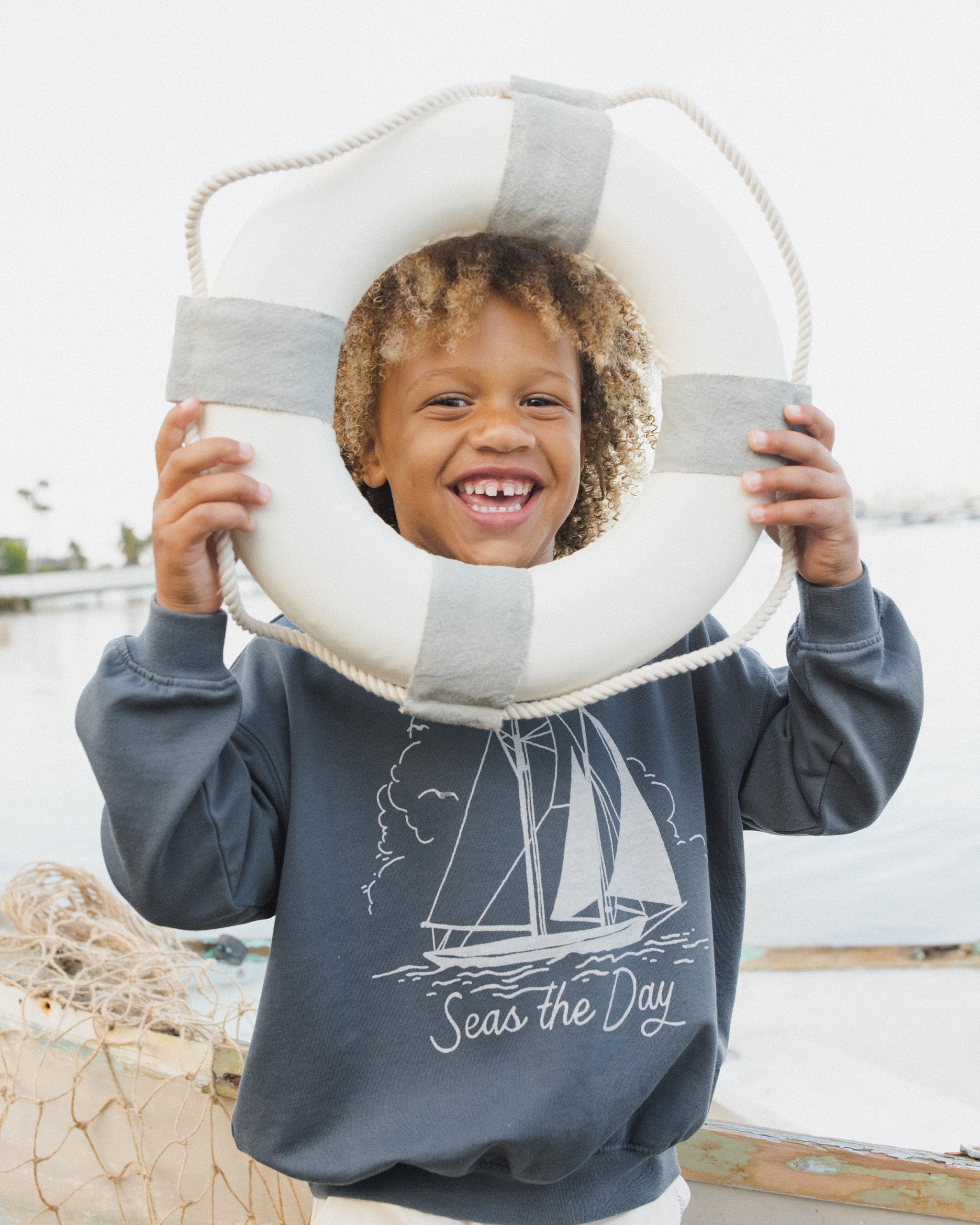 Sweatshirt Seas The Day - Rylee + Cru | Kids Clothes | Trendy Baby Clothes | Modern Infant Outfits |