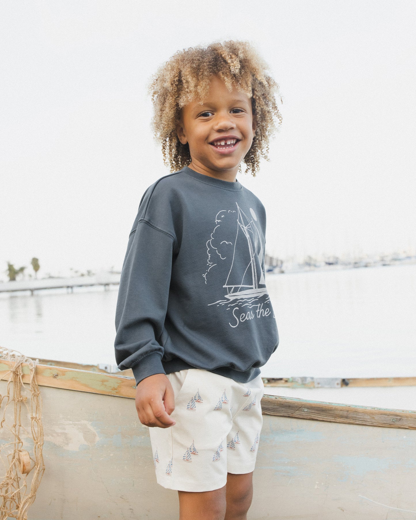 Sweatshirt Seas The Day - Rylee + Cru | Kids Clothes | Trendy Baby Clothes | Modern Infant Outfits |