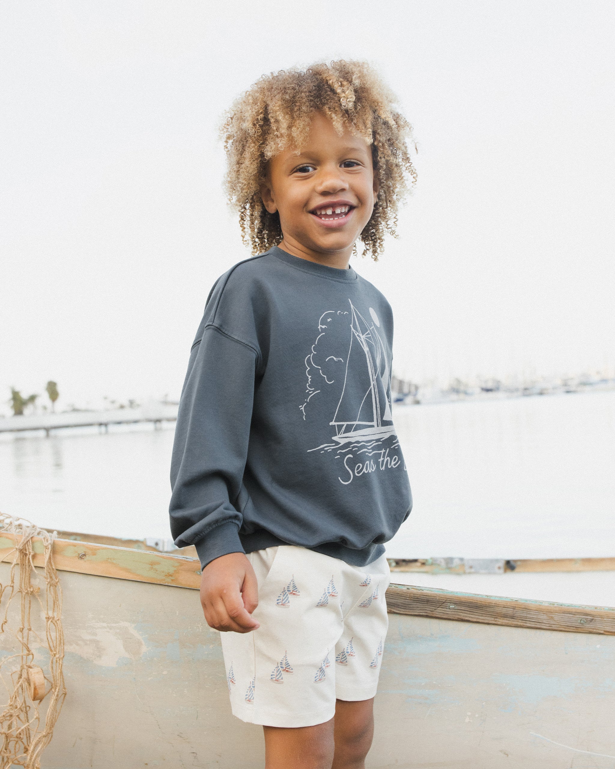 Sweatshirt Seas The Day - Rylee + Cru | Kids Clothes | Trendy Baby Clothes | Modern Infant Outfits |