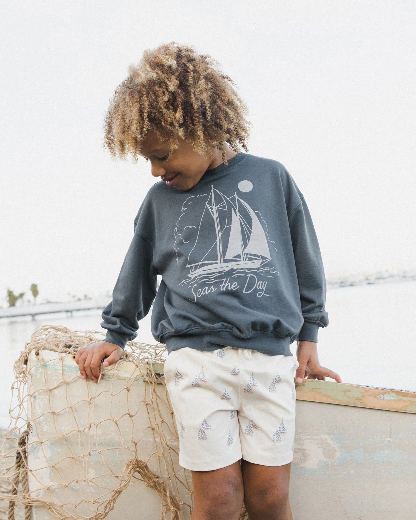Sweatshirt Seas The Day - Rylee + Cru | Kids Clothes | Trendy Baby Clothes | Modern Infant Outfits |