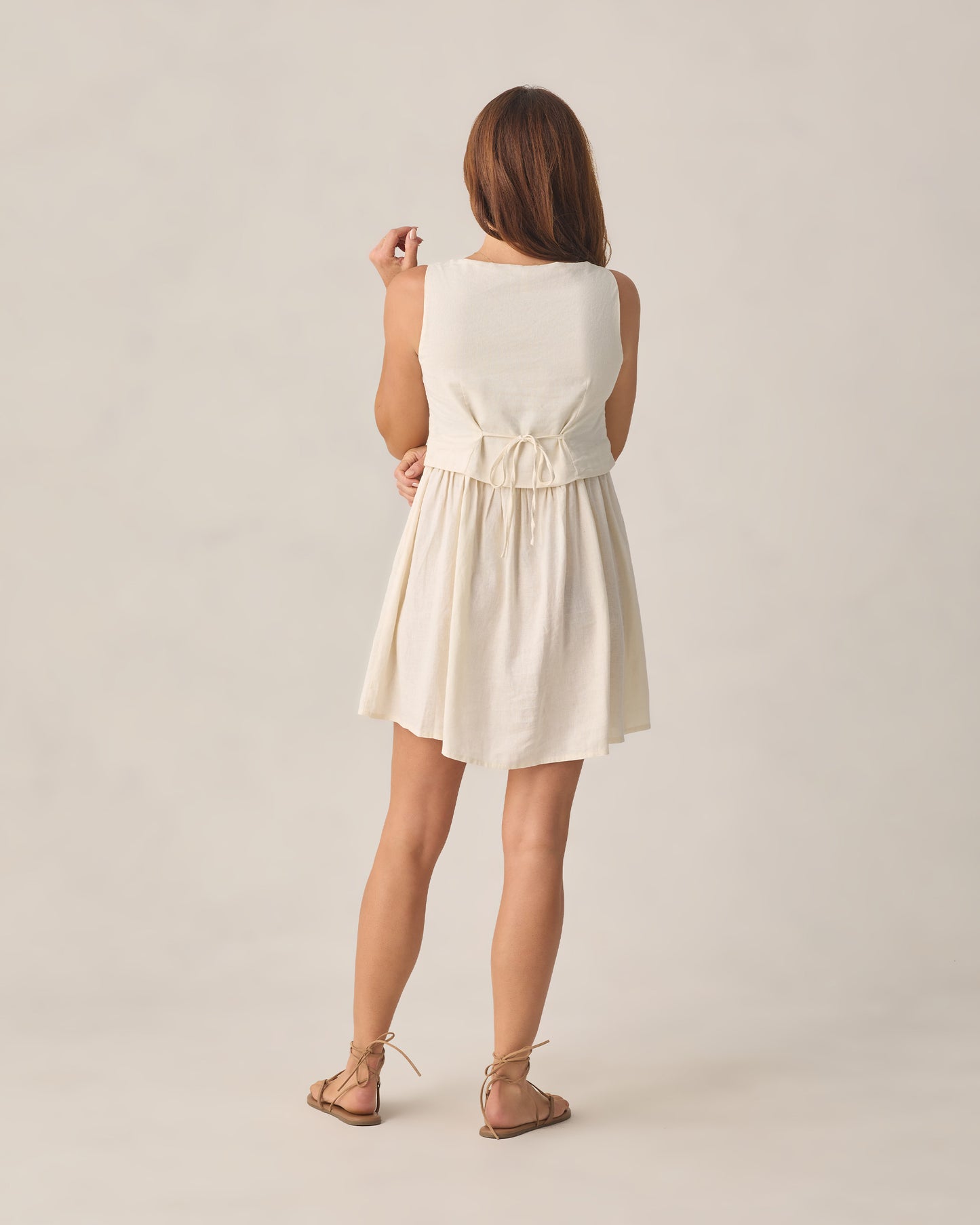 Women's Summer Vest Dress Ivory - Rylee + Cru | Kids Clothes | Trendy Baby Clothes | Modern Infant Outfits |