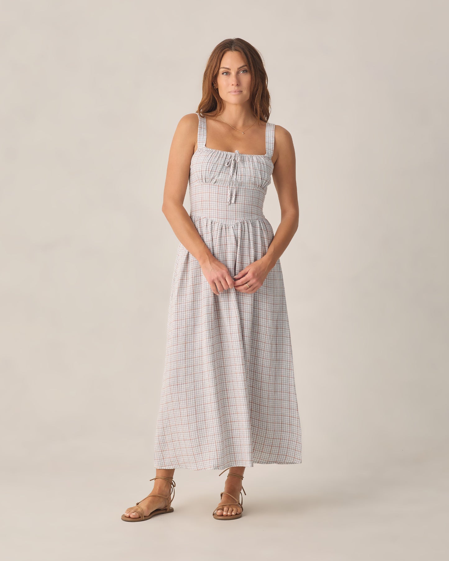 Women's Primrose Maxi Dress Light Blue Plaid - Rylee + Cru | Kids Clothes | Trendy Baby Clothes | Modern Infant Outfits |
