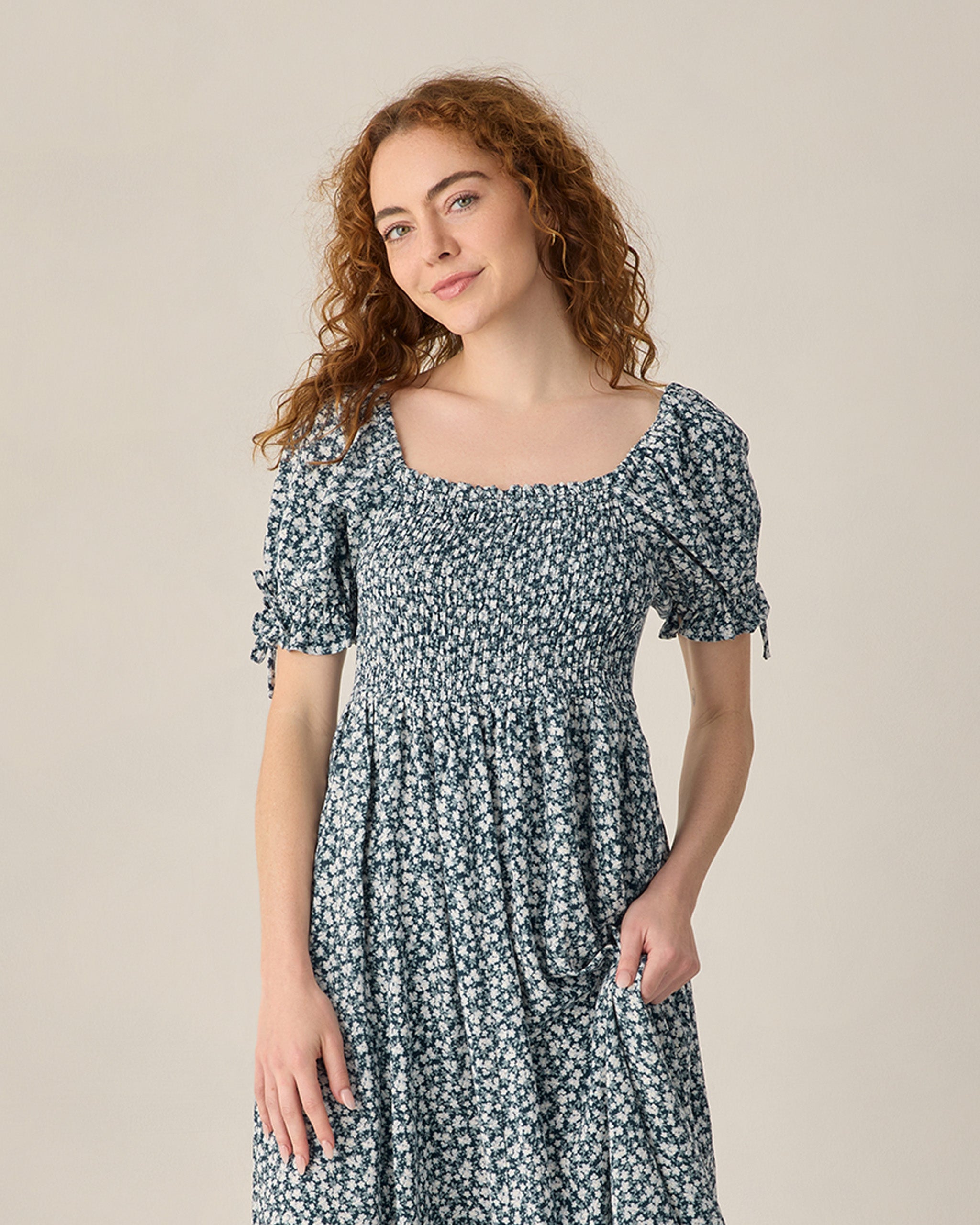 Women's Dallas Dress Navy Floral - Rylee + Cru | Kids Clothes | Trendy Baby Clothes | Modern Infant Outfits |
