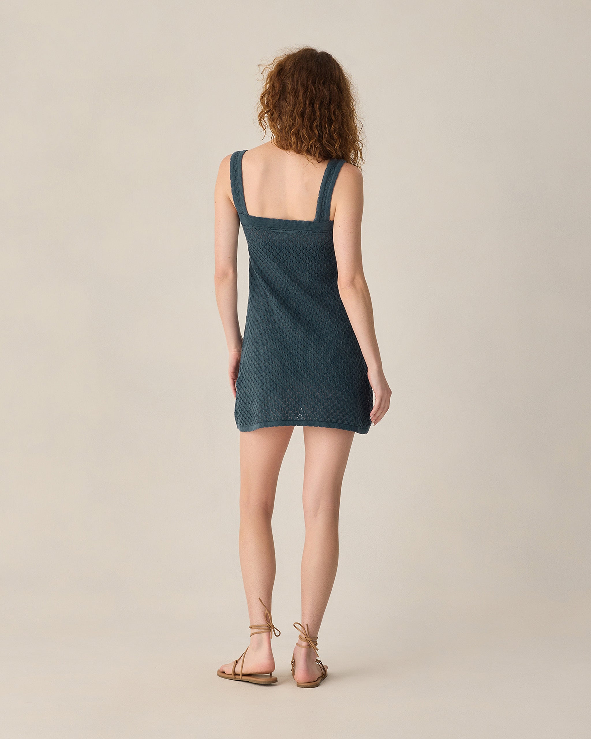 Women's Crochet Mini Dress Navy S Women's Crochet Mini Dress Navy S