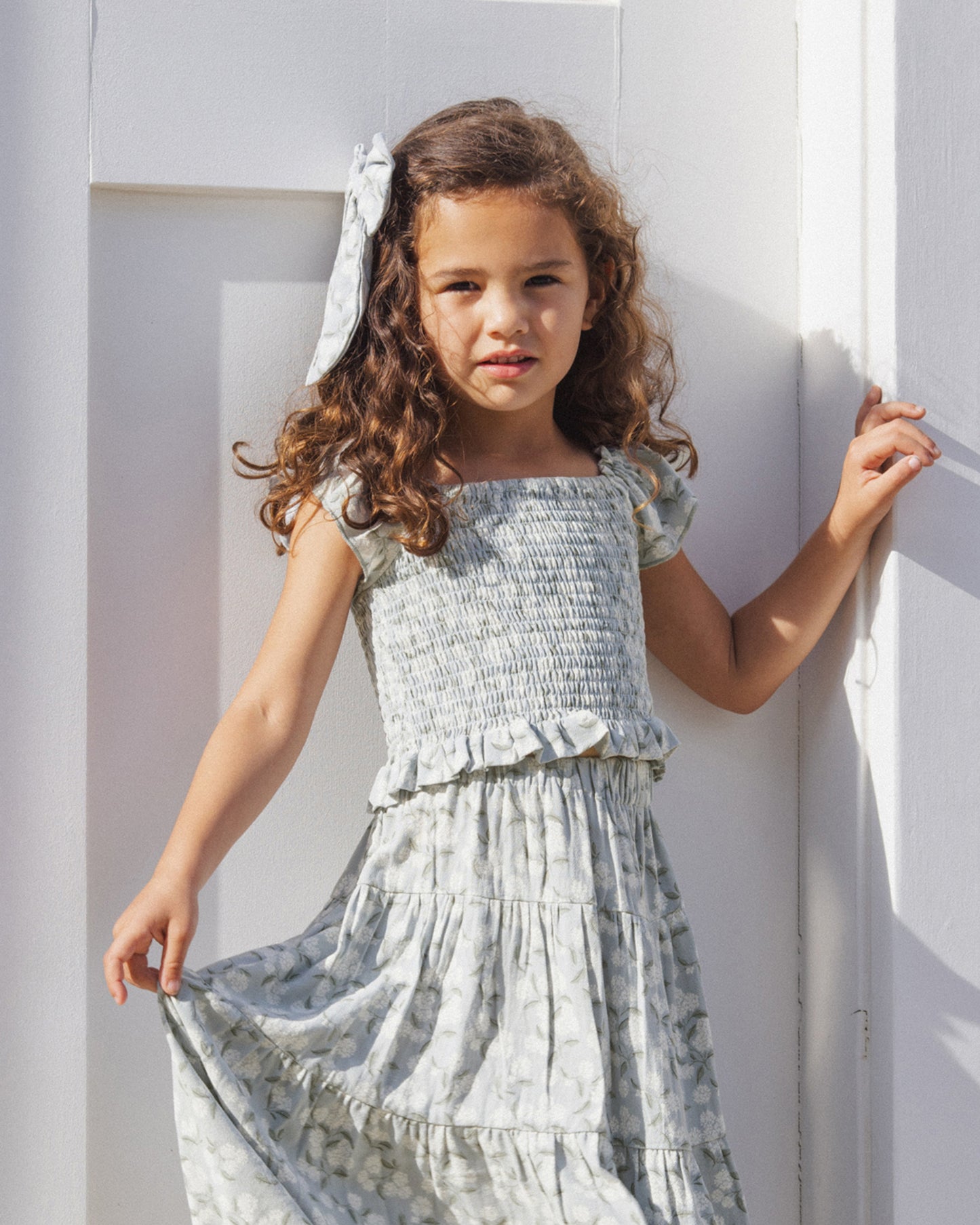 Zayla Top Hydrangea - Rylee + Cru | Kids Clothes | Trendy Baby Clothes | Modern Infant Outfits |