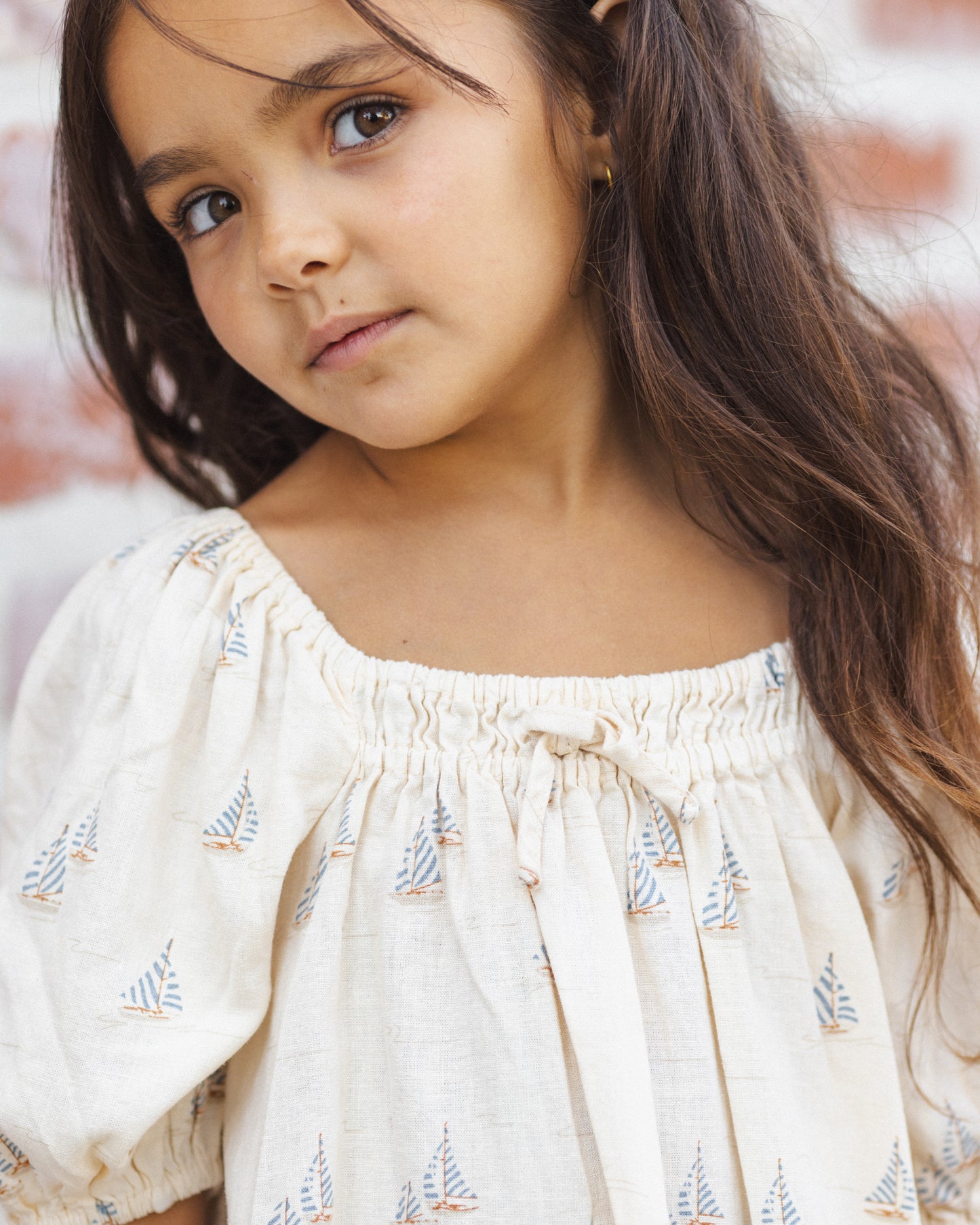 Sabrina Mini Dress Sail - Rylee + Cru | Kids Clothes | Trendy Baby Clothes | Modern Infant Outfits |