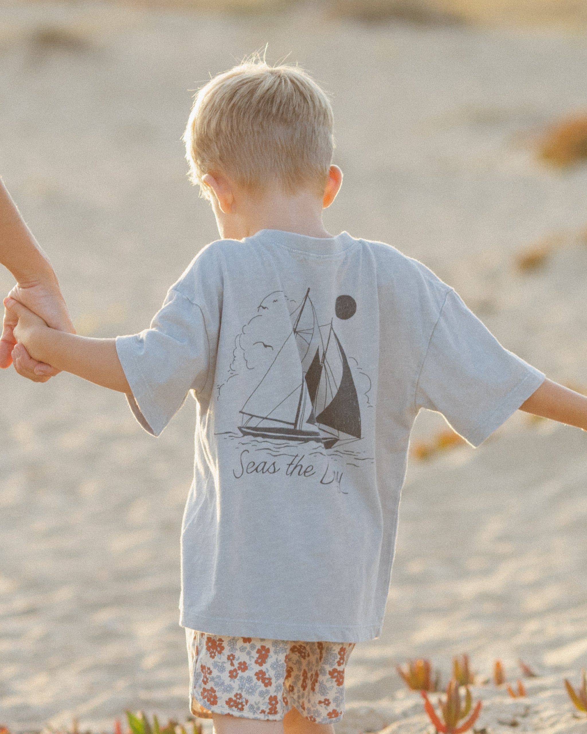 Relaxed Tee Seas The Day - Rylee + Cru | Kids Clothes | Trendy Baby Clothes | Modern Infant Outfits |