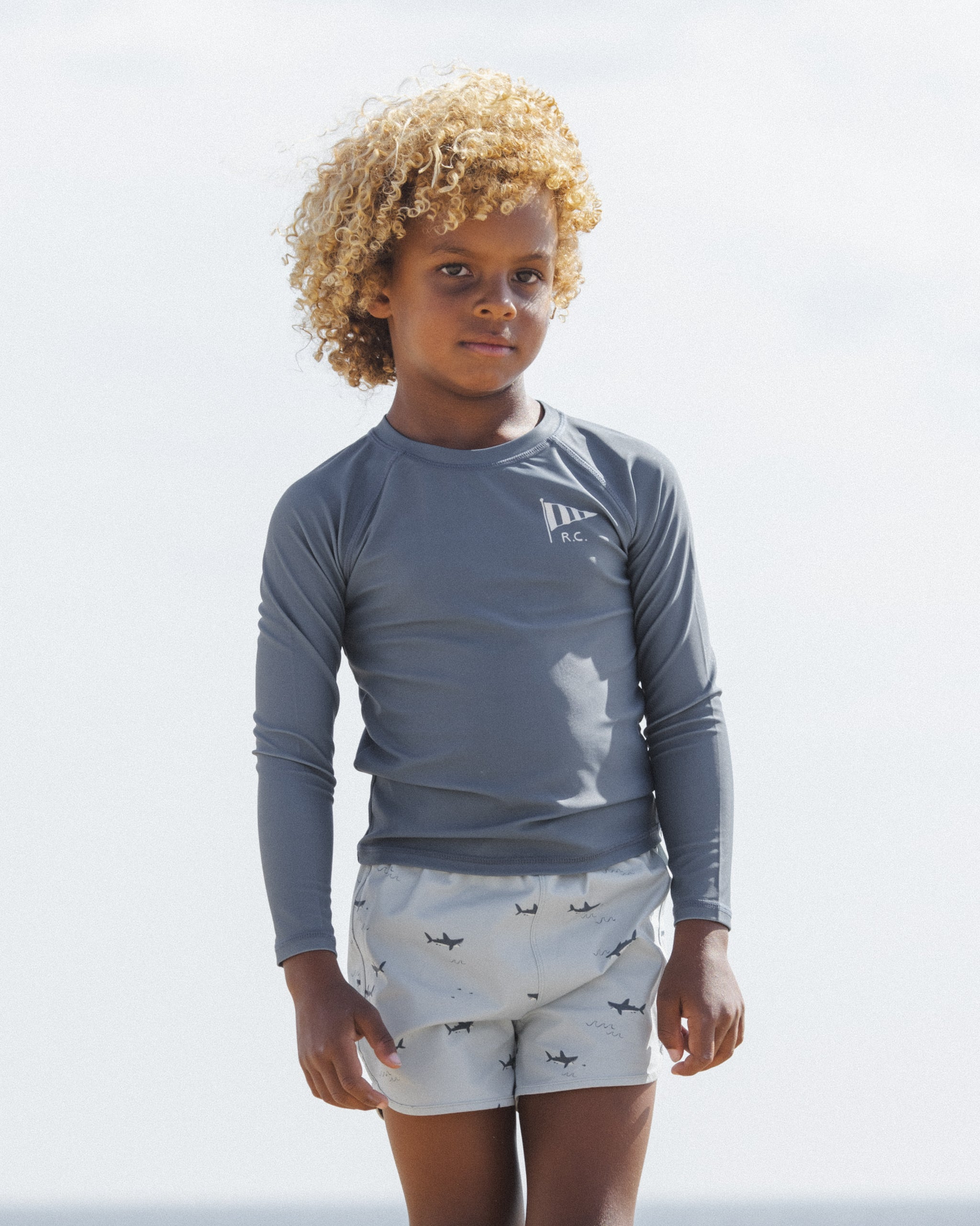 Swim Trunk Sharks - Rylee + Cru | Kids Clothes | Trendy Baby Clothes | Modern Infant Outfits |