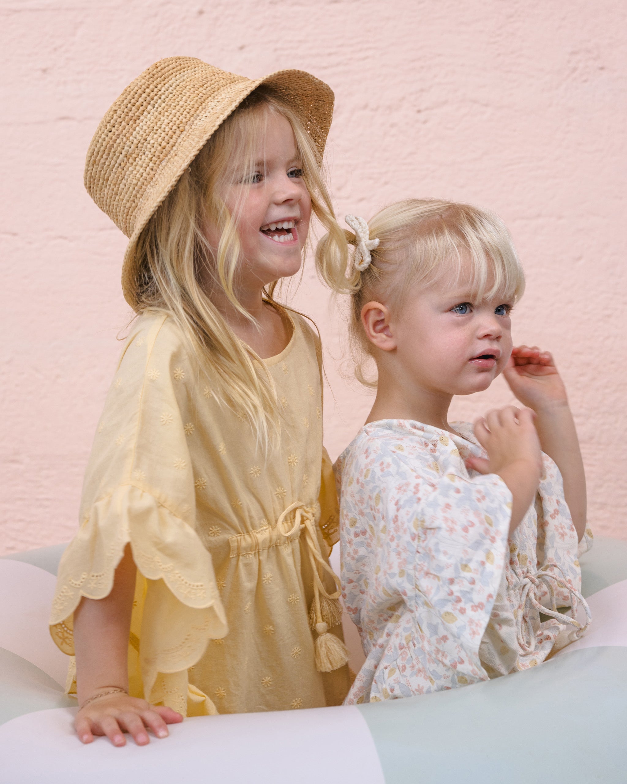 Kaftan Cover Up Lemon - Rylee + Cru | Kids Clothes | Trendy Baby Clothes | Modern Infant Outfits |