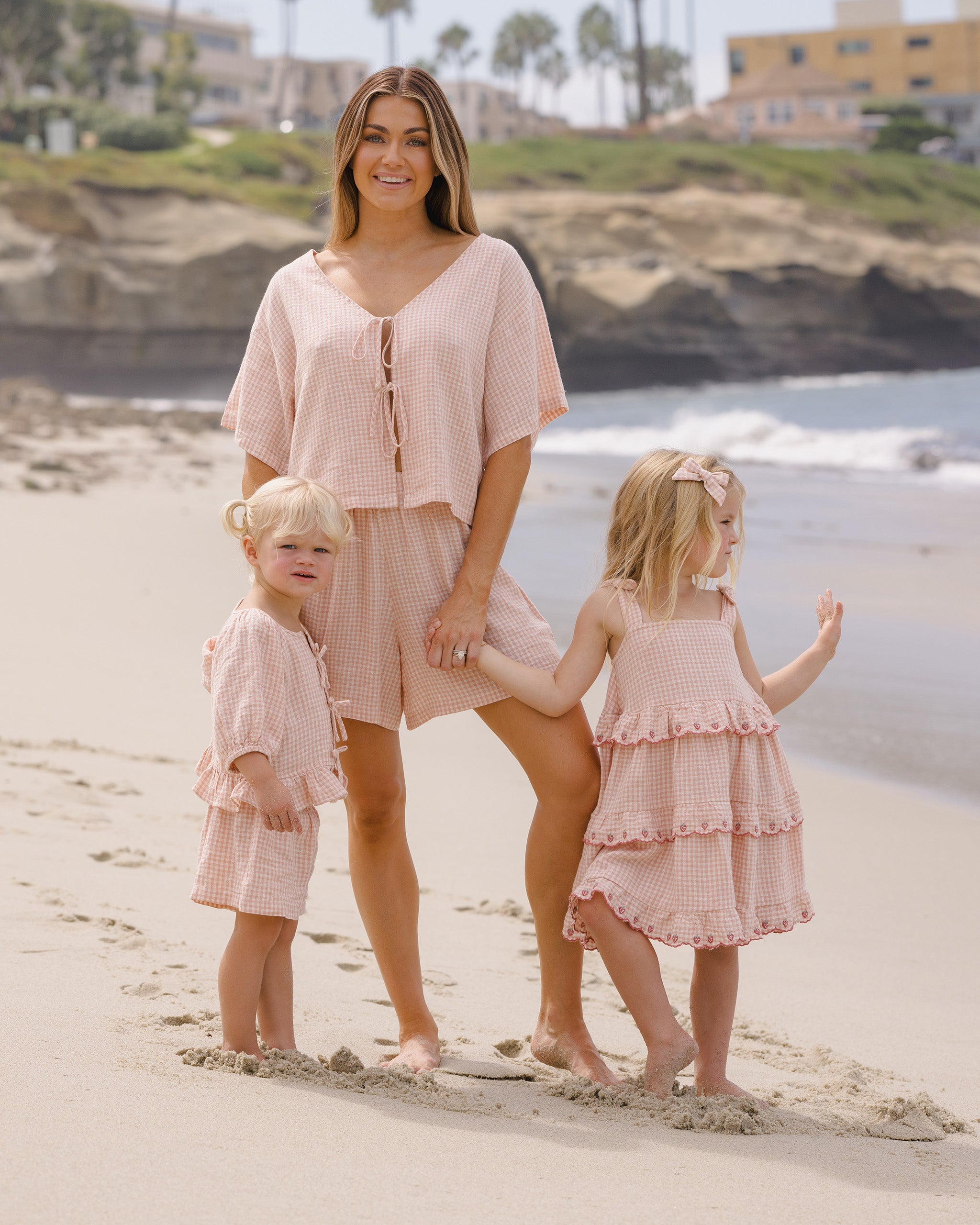Juniper Set Petal Gingham - Rylee + Cru | Kids Clothes | Trendy Baby Clothes | Modern Infant Outfits |