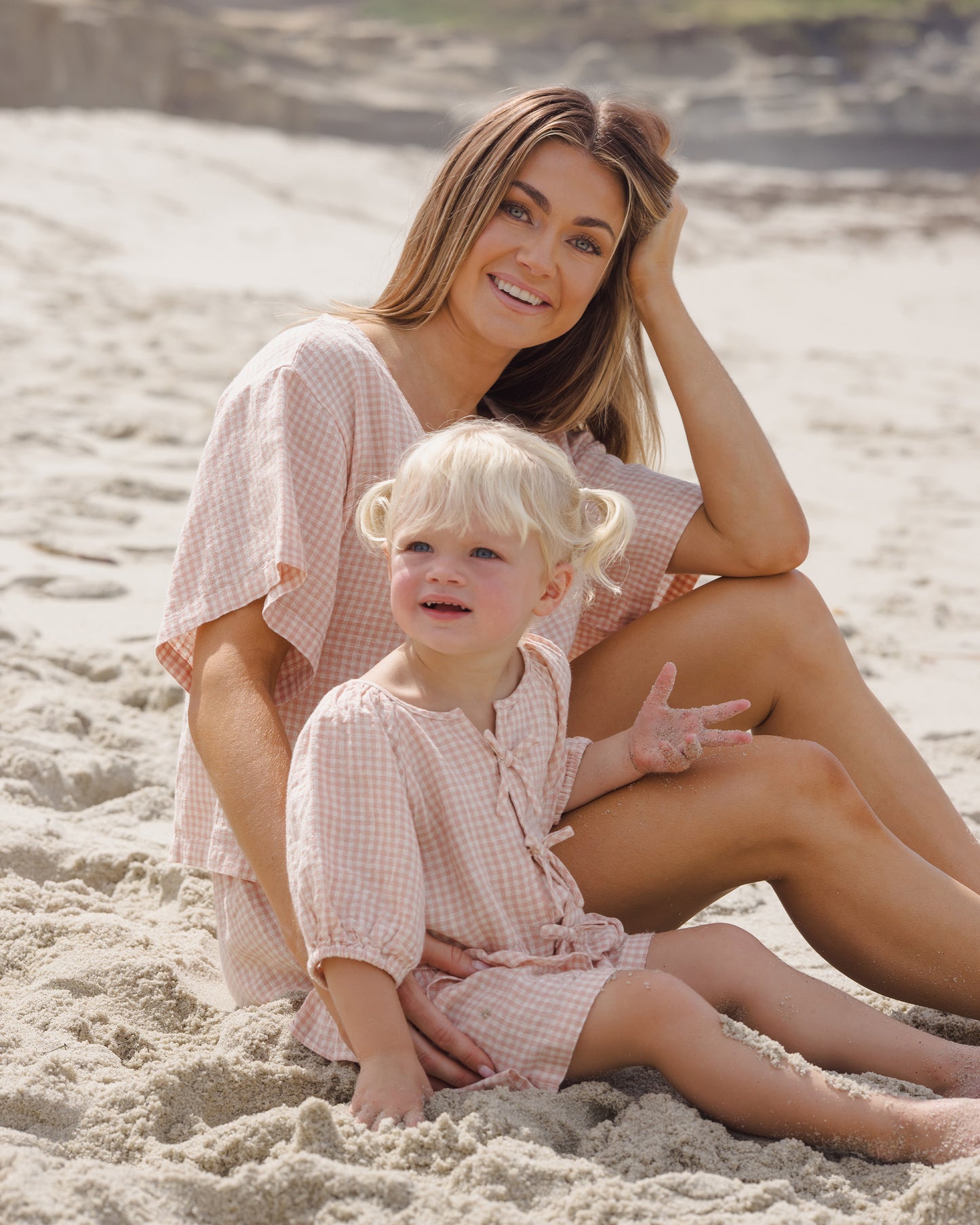 Juniper Set Petal Gingham - Rylee + Cru | Kids Clothes | Trendy Baby Clothes | Modern Infant Outfits |