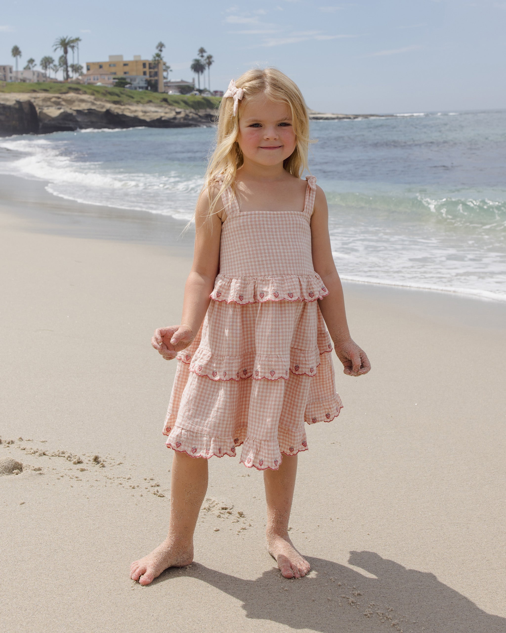 Ruffled Swing Dress | Petal Gingham | Rylee & Cru 6-7Y