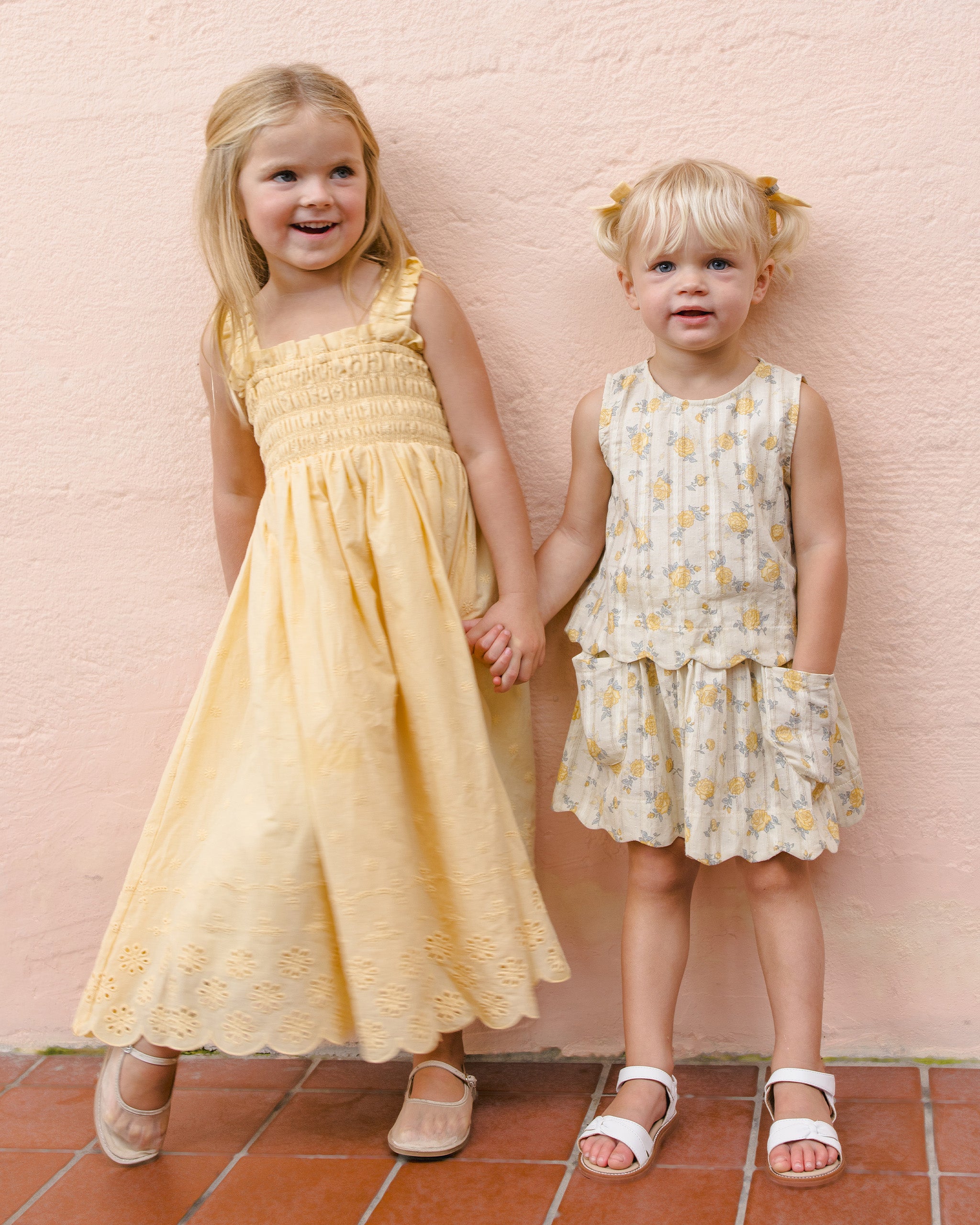 Hanna Dress Lemon - Rylee + Cru | Kids Clothes | Trendy Baby Clothes | Modern Infant Outfits |