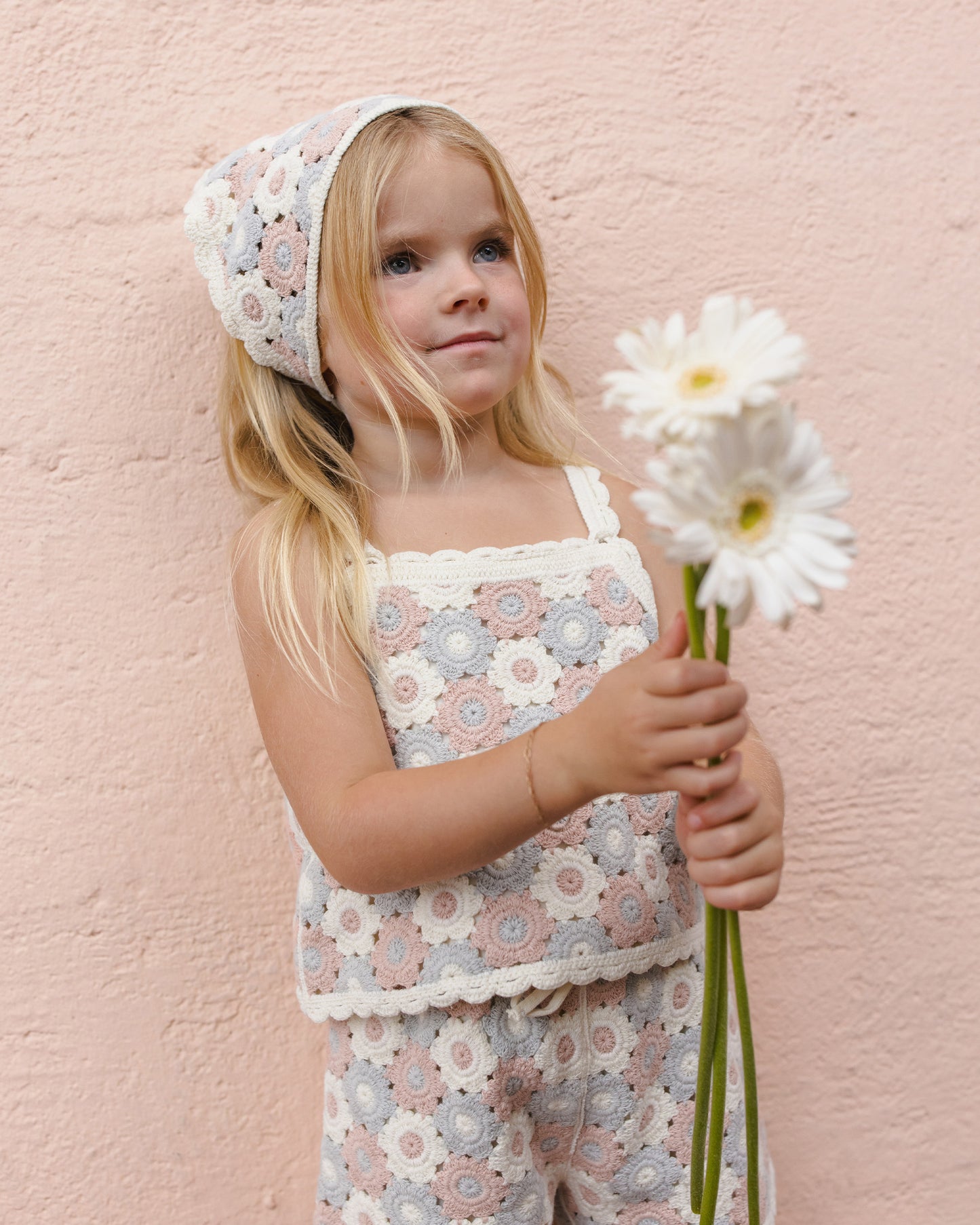 Lili Knit Set Blue, Light Pink, Ivory - Rylee + Cru | Kids Clothes | Trendy Baby Clothes | Modern Infant Outfits |