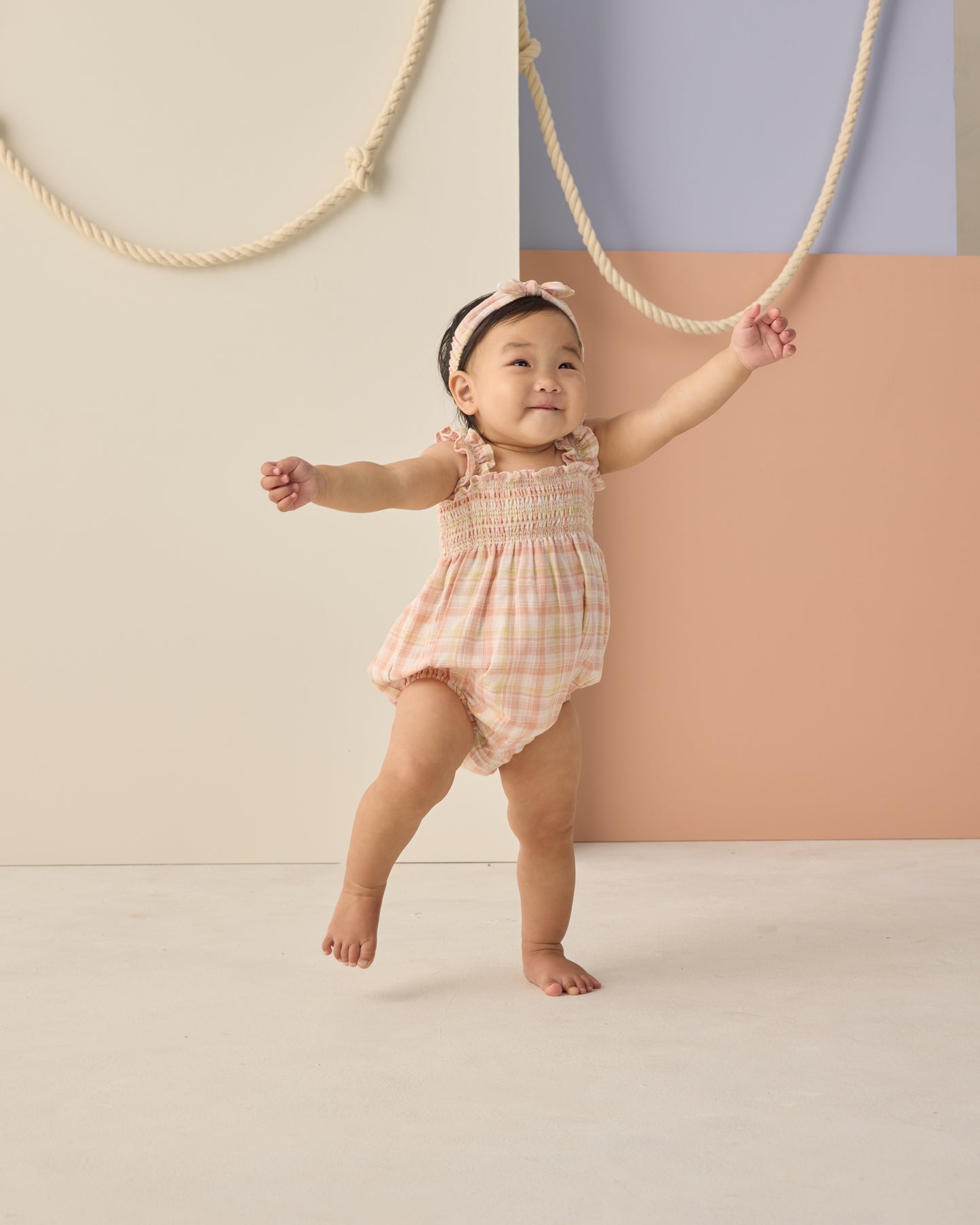 Julia Romper Summer Plaid - Rylee + Cru | Kids Clothes | Trendy Baby Clothes | Modern Infant Outfits |
