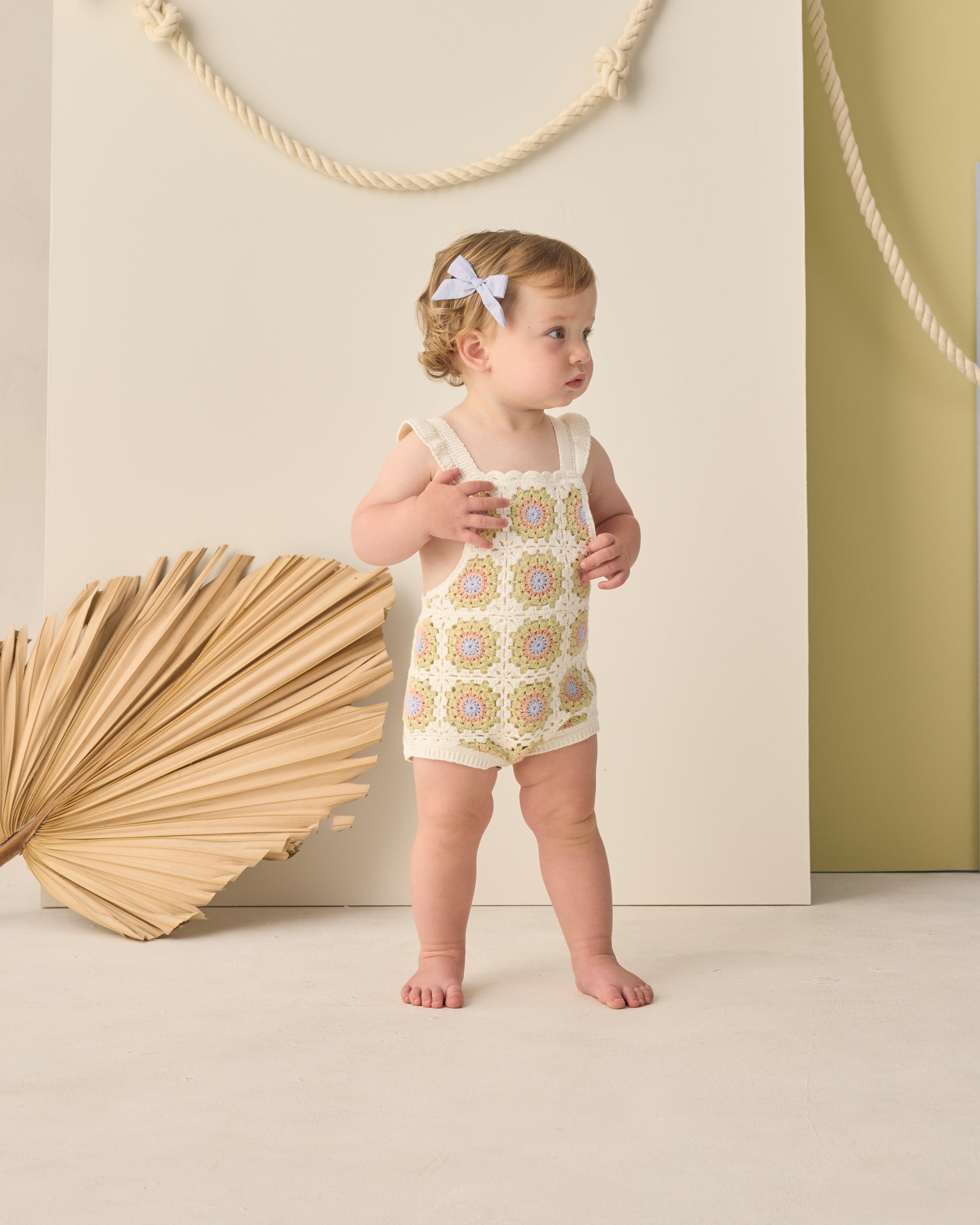 Crochet Romper Citron Daisy Check – Rylee + Cru