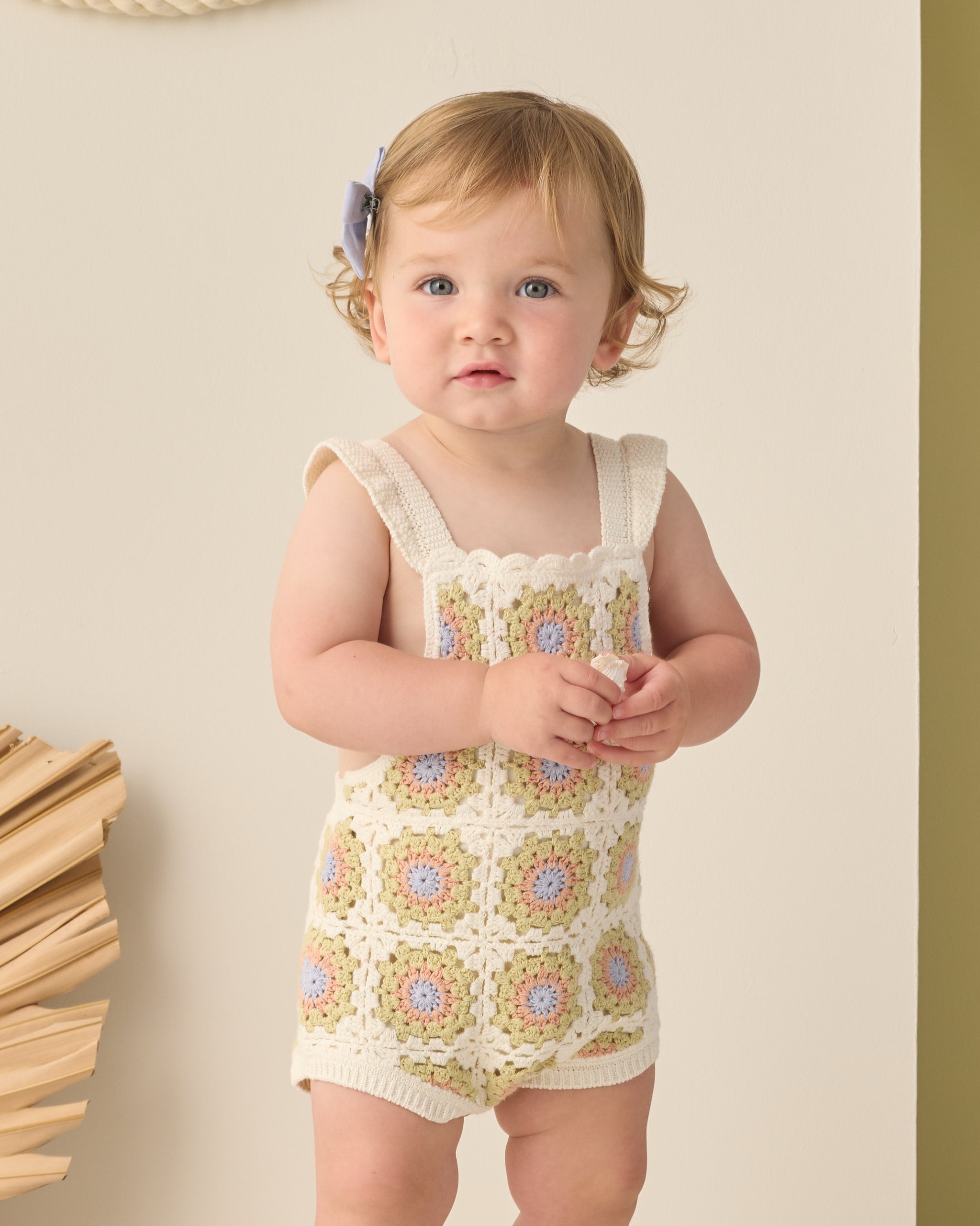Crochet Romper Citron Daisy Check – Rylee + Cru