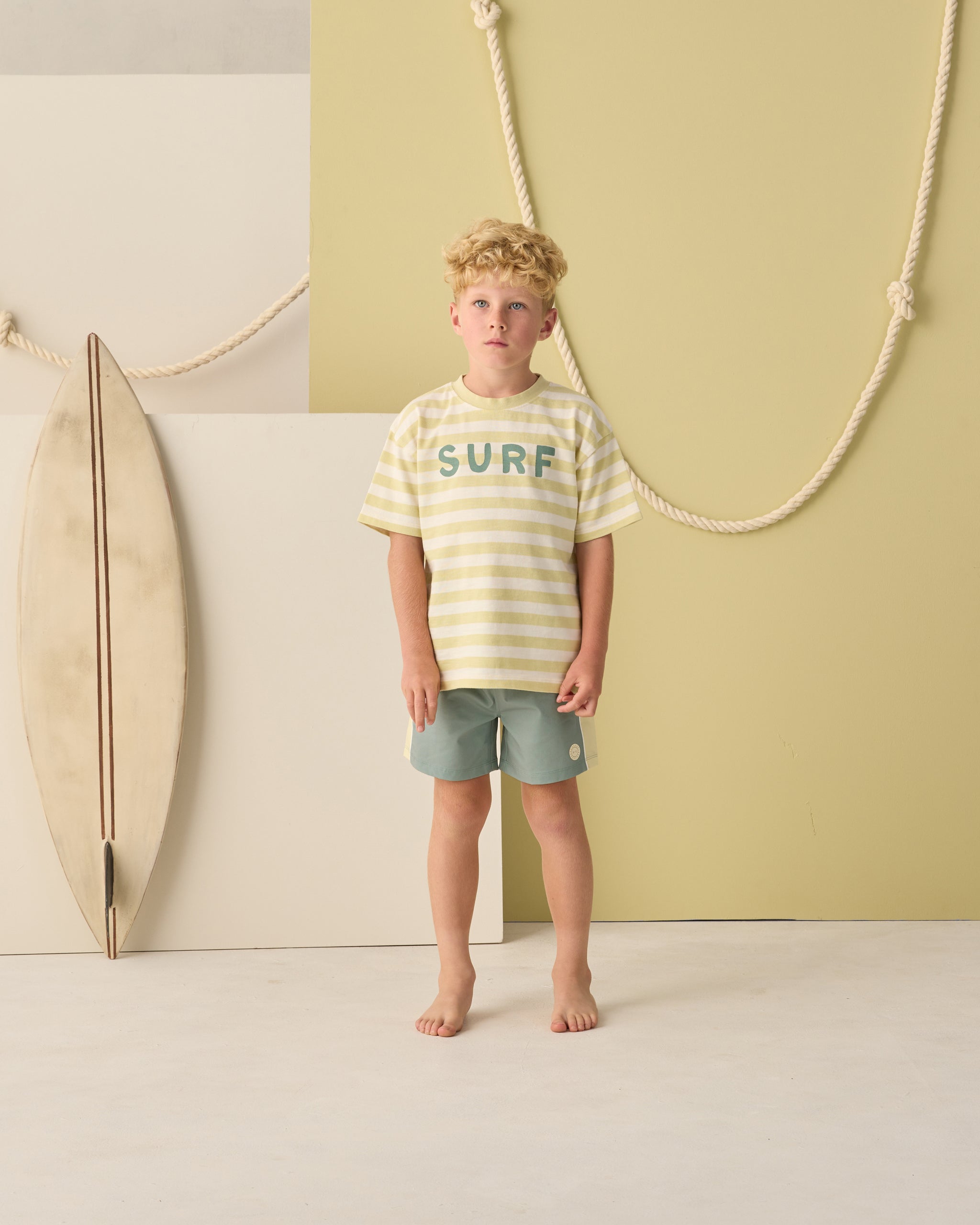 Paneled Boardshort Sea Green - Rylee + Cru | Kids Clothes | Trendy Baby Clothes | Modern Infant Outfits |