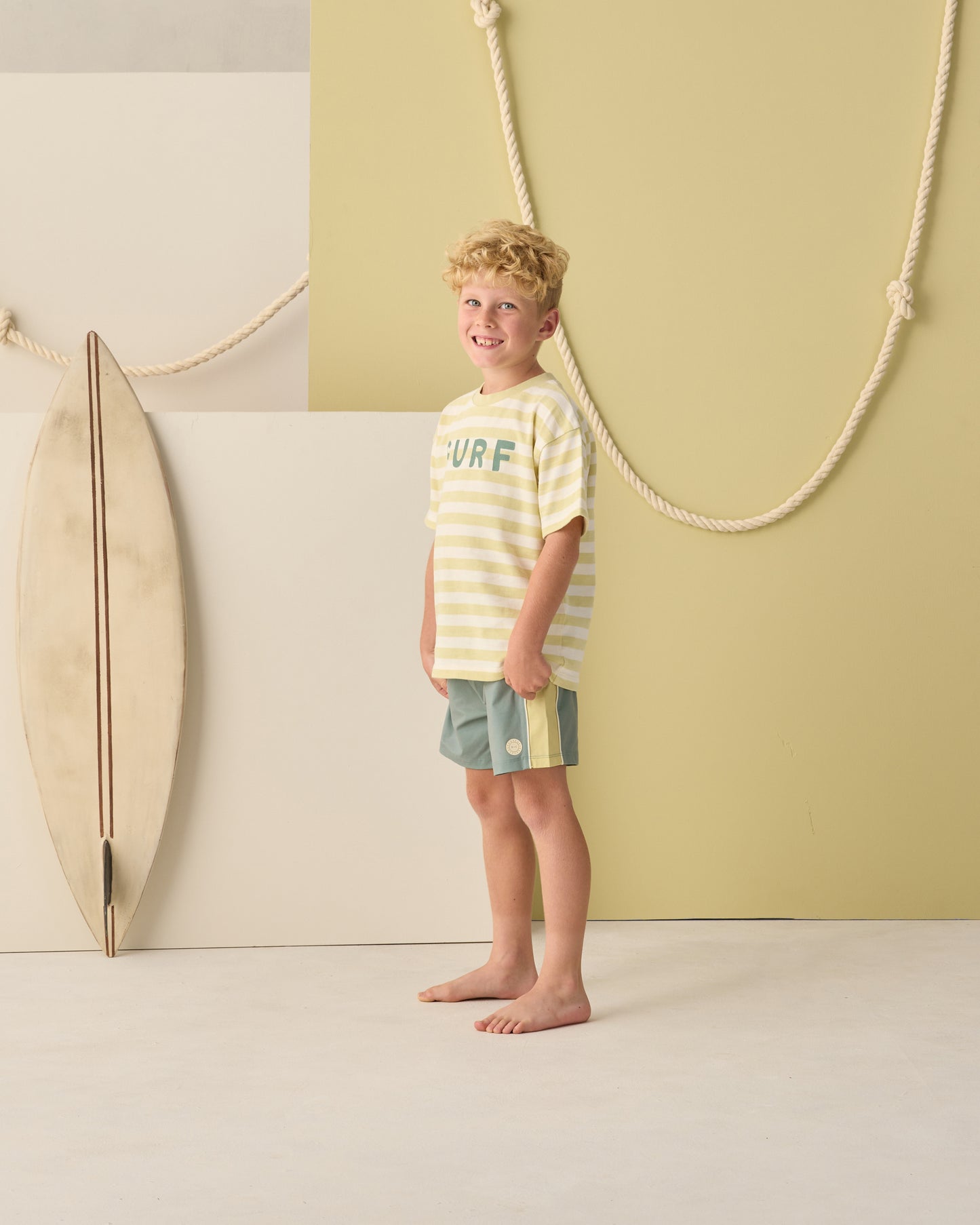 Paneled Boardshort Sea Green - Rylee + Cru | Kids Clothes | Trendy Baby Clothes | Modern Infant Outfits |
