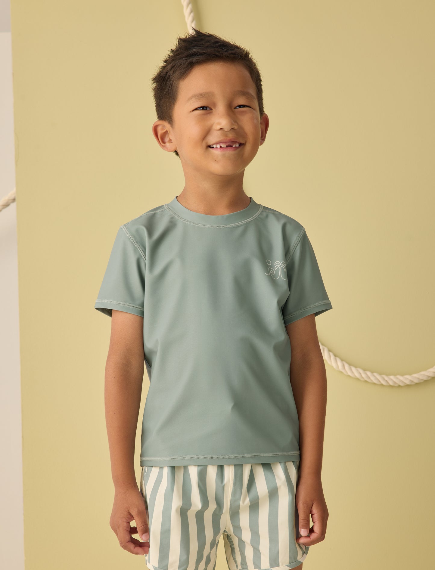 Short Sleeve Rashguard Sea Green - Rylee + Cru | Kids Clothes | Trendy Baby Clothes | Modern Infant Outfits |