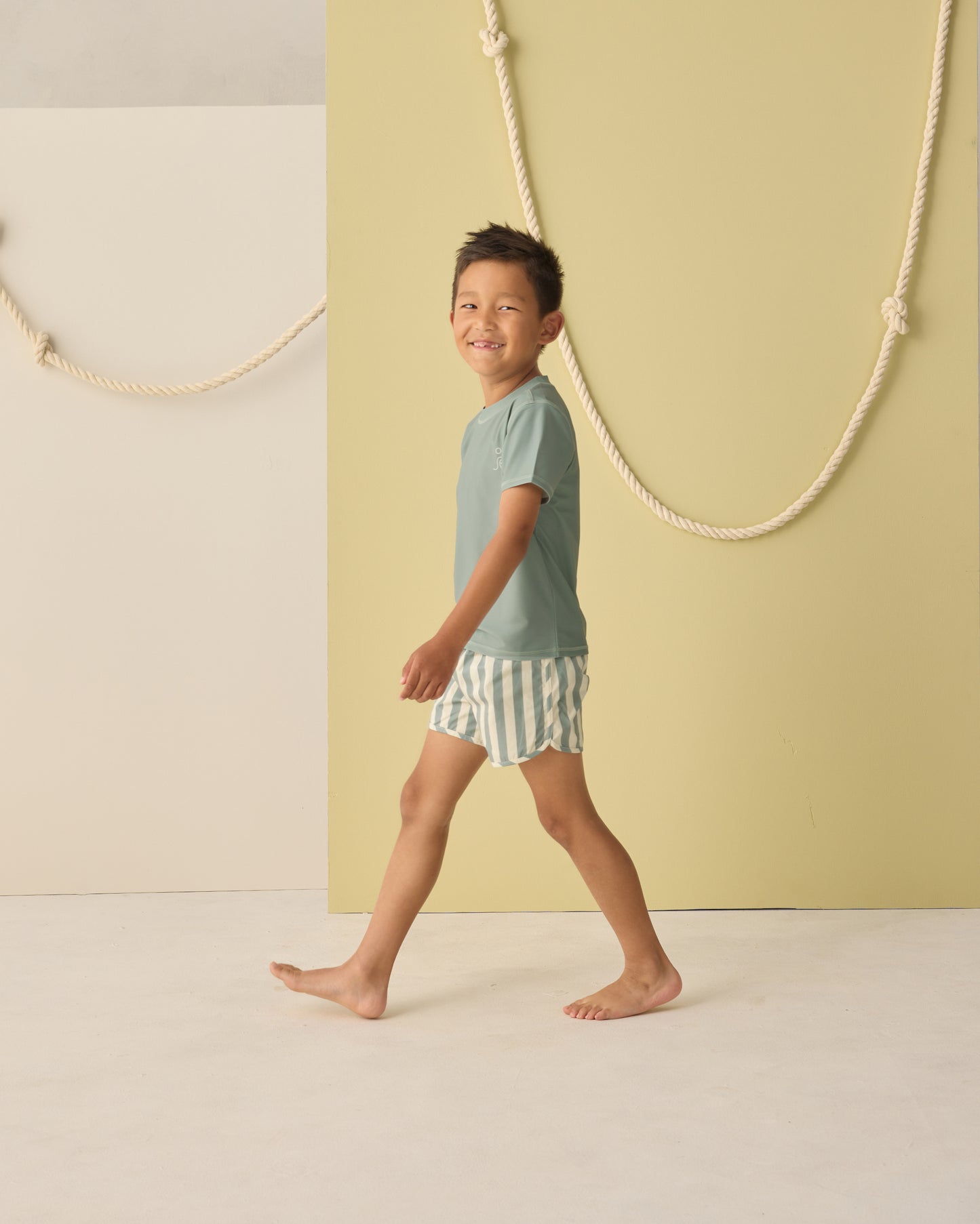 Short Sleeve Rashguard Sea Green - Rylee + Cru | Kids Clothes | Trendy Baby Clothes | Modern Infant Outfits |