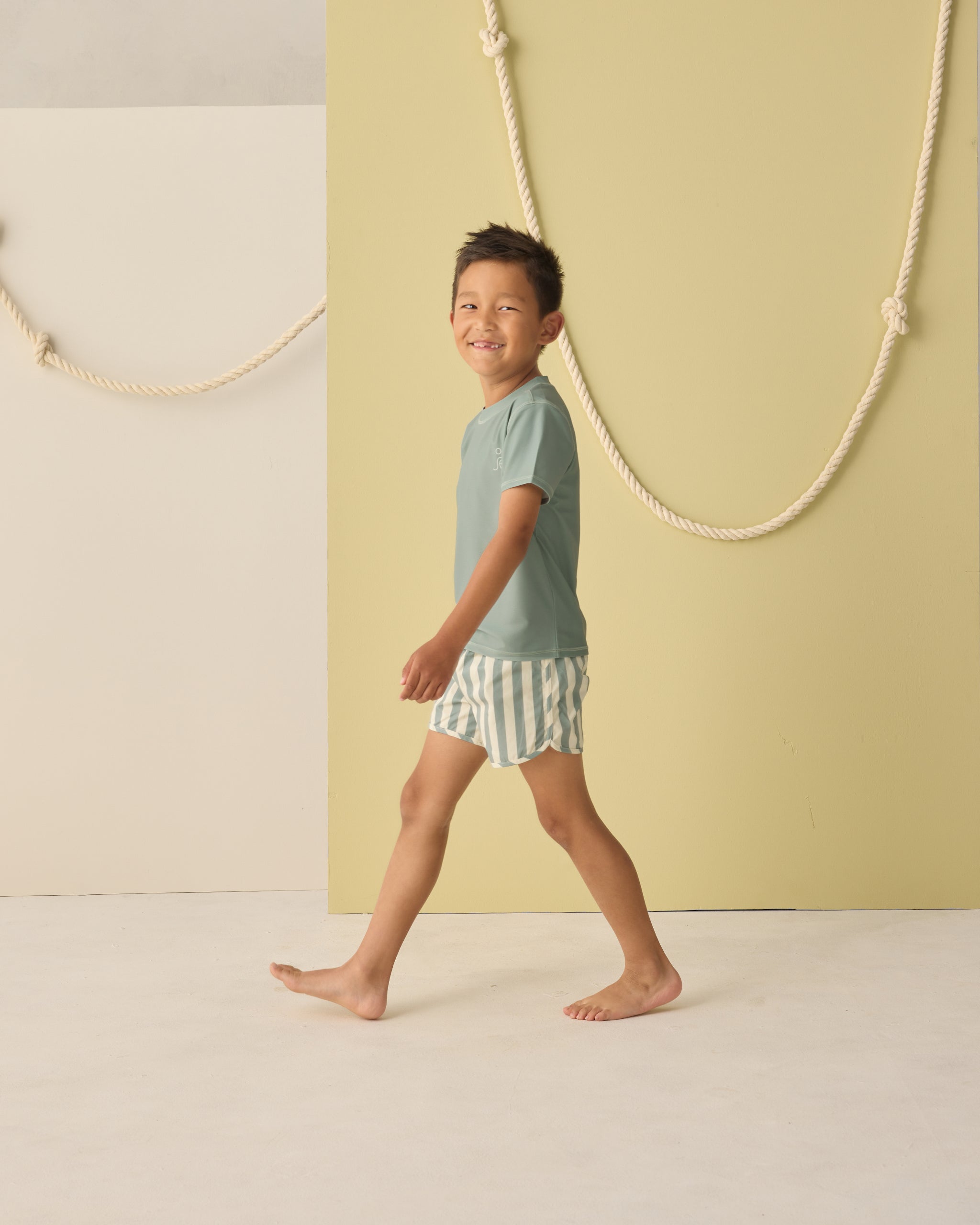 Short Sleeve Rashguard Sea Green - Rylee + Cru | Kids Clothes | Trendy Baby Clothes | Modern Infant Outfits |