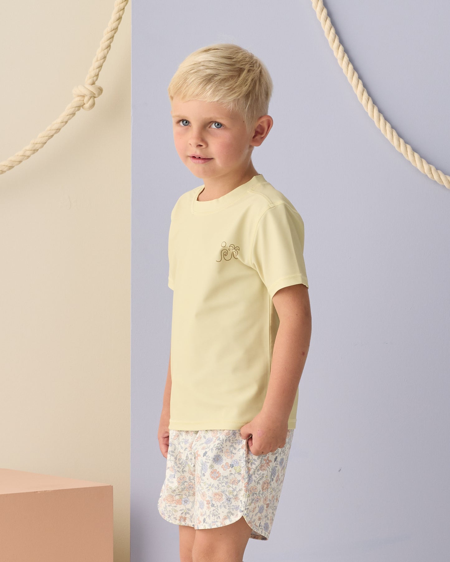 Short Sleeve Rashguard Citron - Rylee + Cru | Kids Clothes | Trendy Baby Clothes | Modern Infant Outfits |