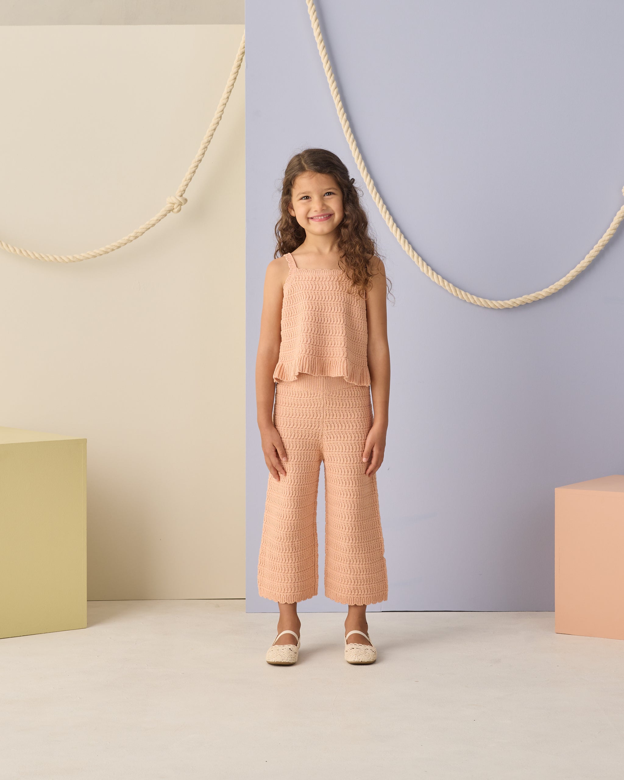 Mari Knit Set Melon - Rylee + Cru | Kids Clothes | Trendy Baby Clothes | Modern Infant Outfits |