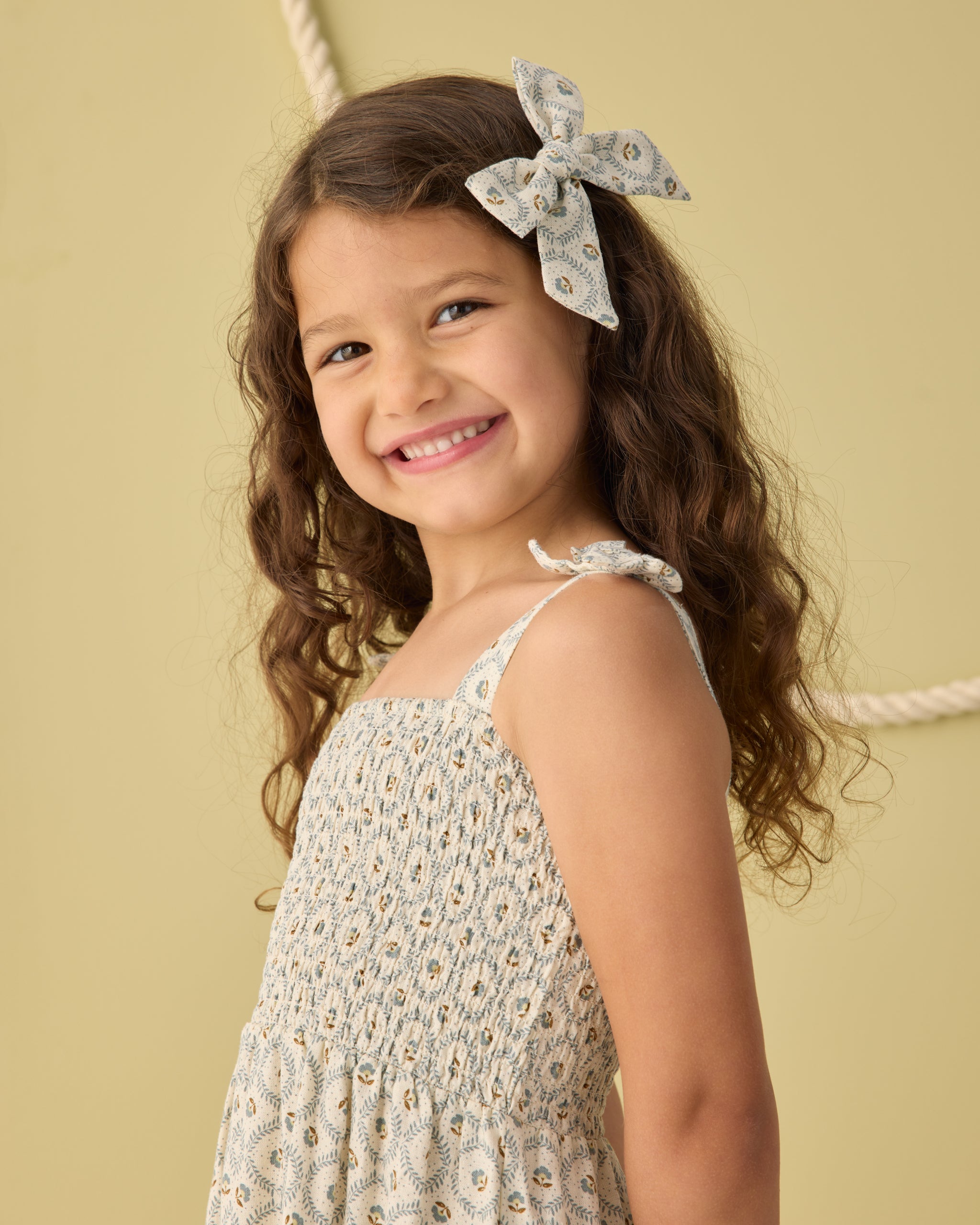 Bow Green Fleur - Rylee + Cru | Kids Clothes | Trendy Baby Clothes | Modern Infant Outfits |